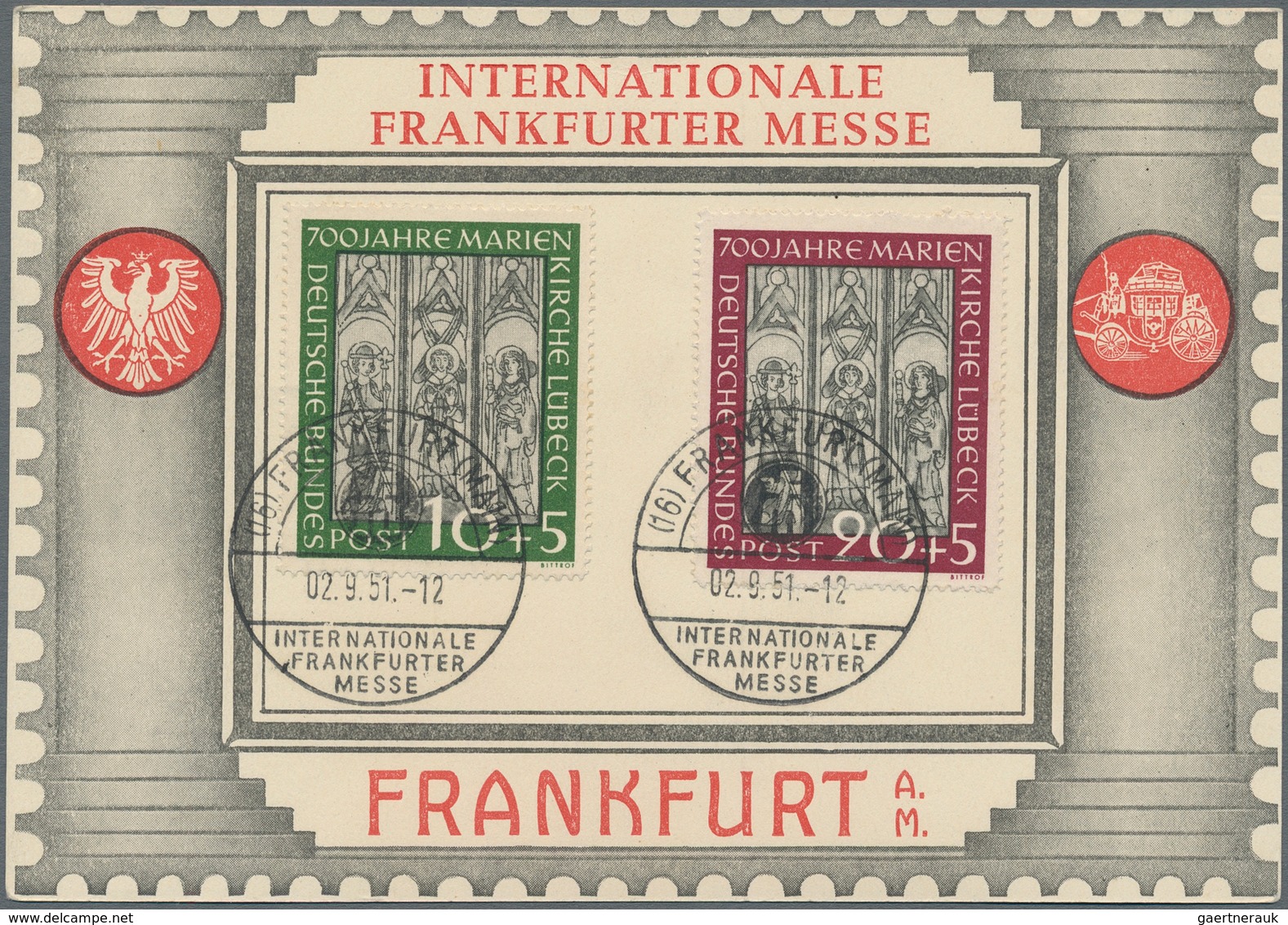 Deutschland Nach 1945: 1949/1959, Partie Von 18 Briefen/Karten Mit Frankaturen Bund/Berlin Sowie Auc - Collections