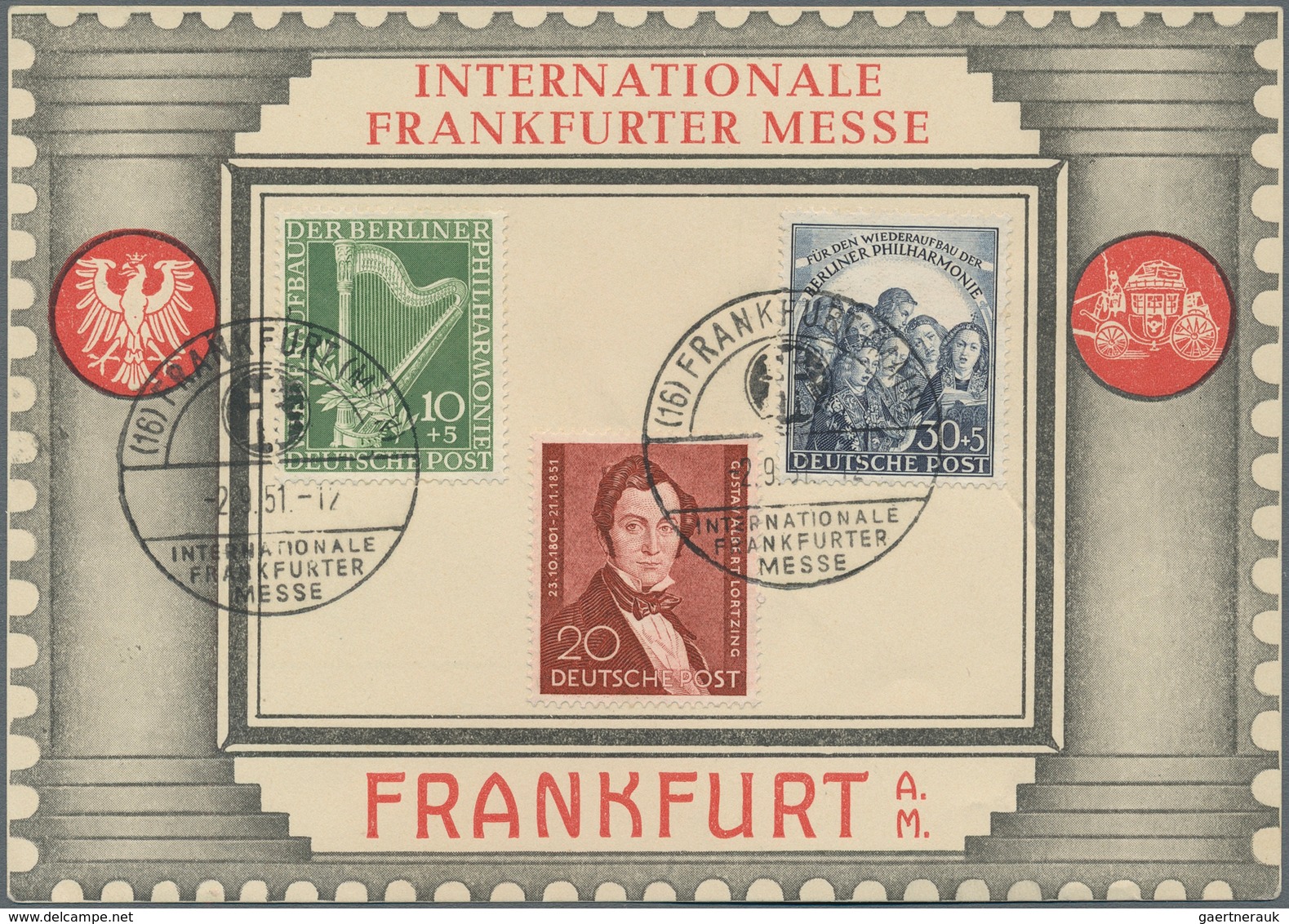 Deutschland Nach 1945: 1949/1959, Partie Von 18 Briefen/Karten Mit Frankaturen Bund/Berlin Sowie Auc - Colecciones