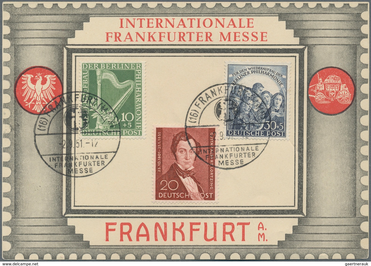 Deutschland Nach 1945: 1949/1959, Partie Von 18 Briefen/Karten Mit Frankaturen Bund/Berlin Sowie Auc - Verzamelingen