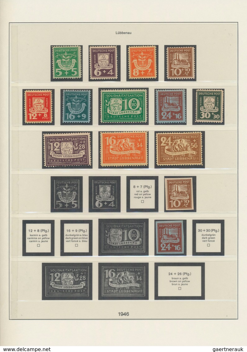 Deutsche Lokalausgaben Ab 1945: 1945/1946, Grundstocksammlung Im Vordruckalbum Mit Marken Und Blocks - Sonstige & Ohne Zuordnung