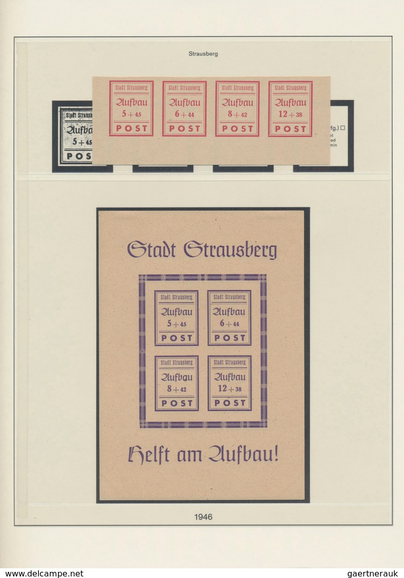 Deutsche Lokalausgaben ab 1945: 1945/1946, Grundstocksammlung im Vordruckalbum mit Marken und Blocks