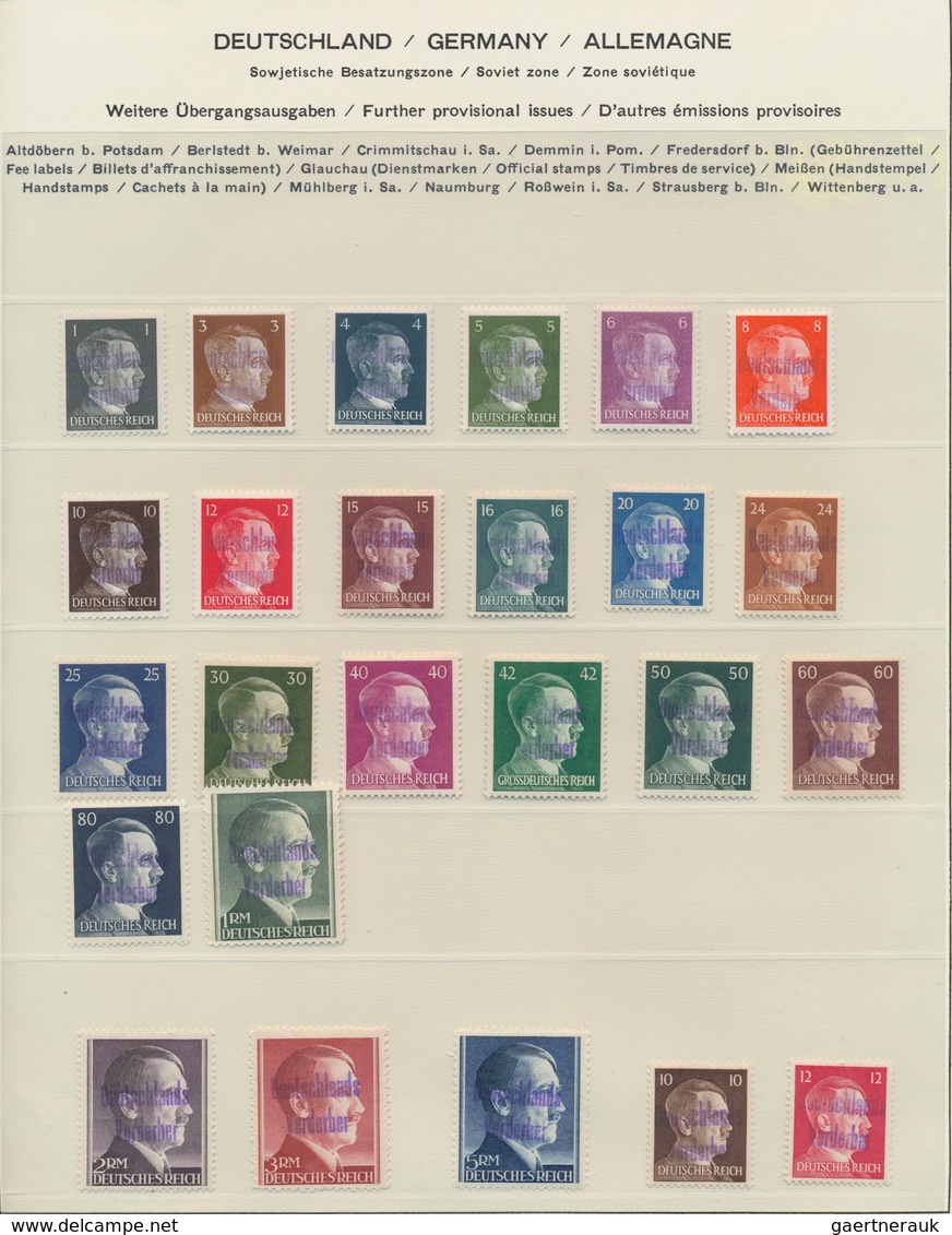 Deutsche Lokalausgaben ab 1945: 1945/1946, umfassende, fast ausschließlich postfrische Sammlung im S