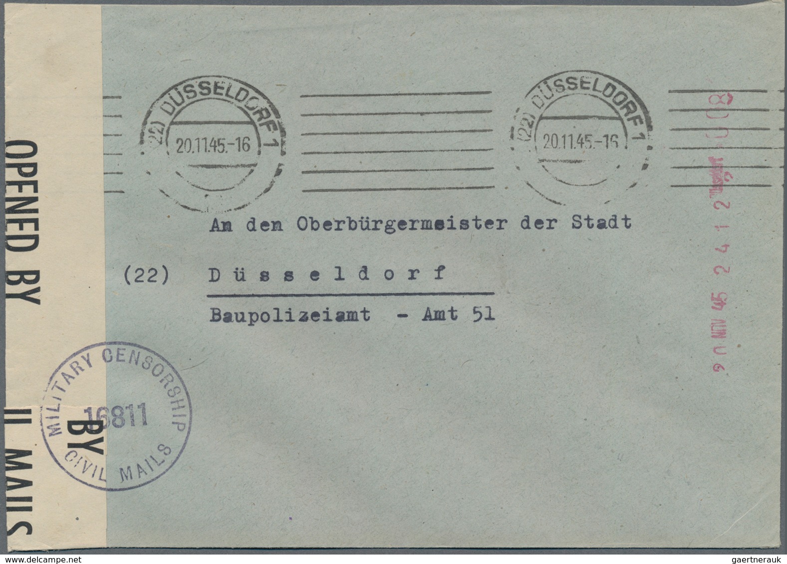 Alliierte Besetzung - Gebühr Bezahlt: 1945/1950 Ca., Reichhaltiger Posten Mit Ca.250 Belegen, Dabei - Sonstige & Ohne Zuordnung