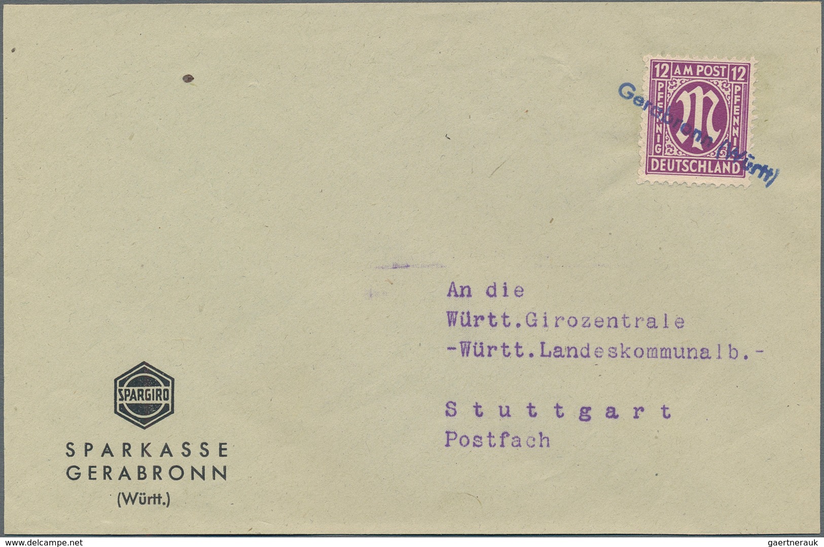 Alliierte Besetzung - Notstempel: Bizone: 1945/1946, AM-Post: Gehaltvolle Partie Mit 21 Frankierten - Andere & Zonder Classificatie