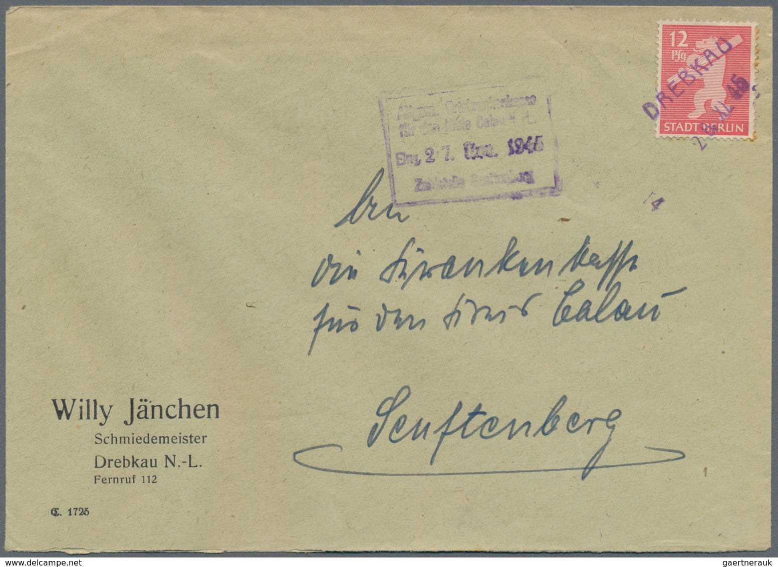 Alliierte Besetzung - Notstempel: Sowjetische Zone: 1945/1948, gehaltvoller Sammlungsbestand mit ca.