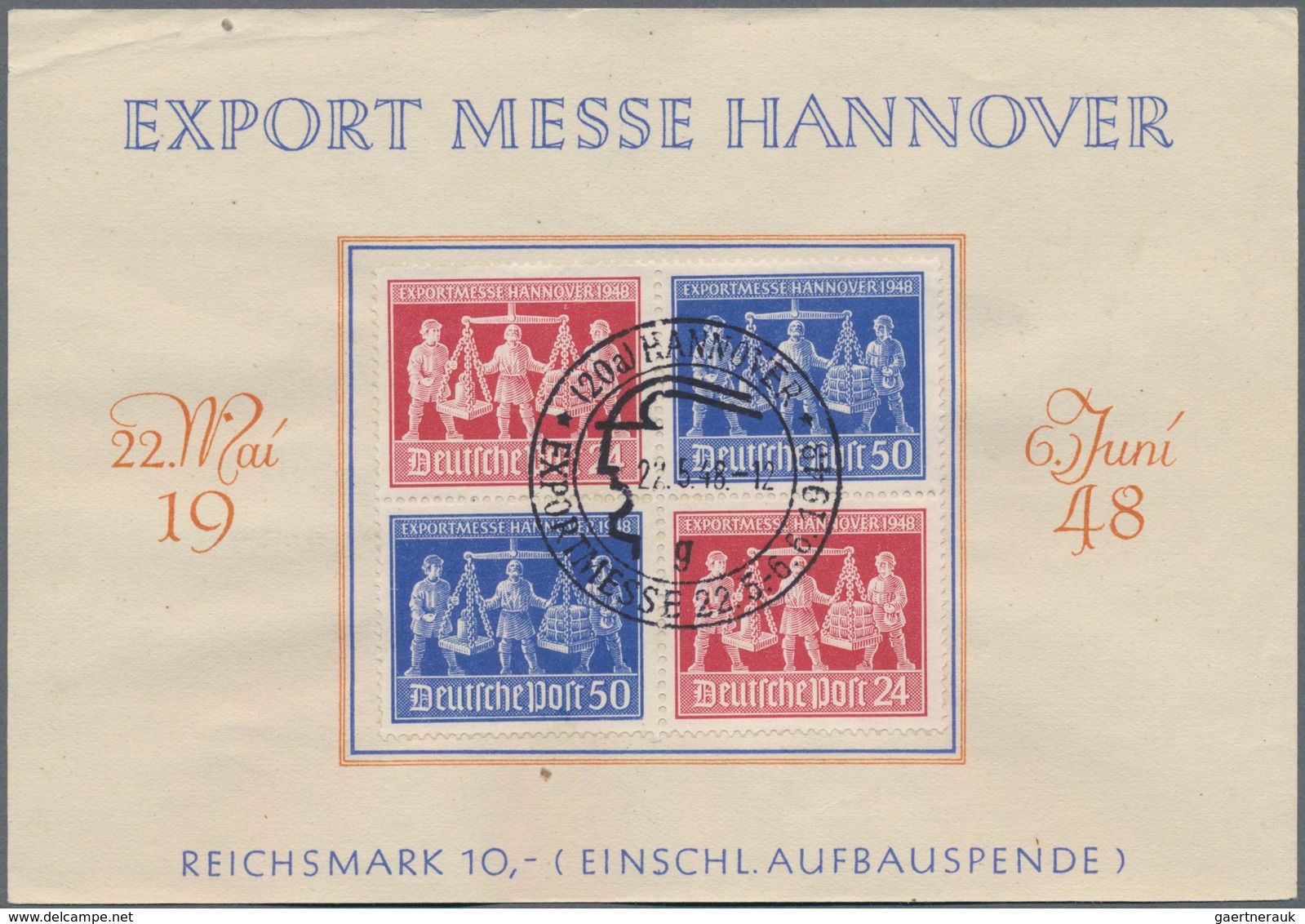 Alliierte Besetzung - Gemeinschaftsausgaben: 1946/1948, Sonderstempel, Partie Von Ca. 280 Sonder-Bel - Sonstige & Ohne Zuordnung