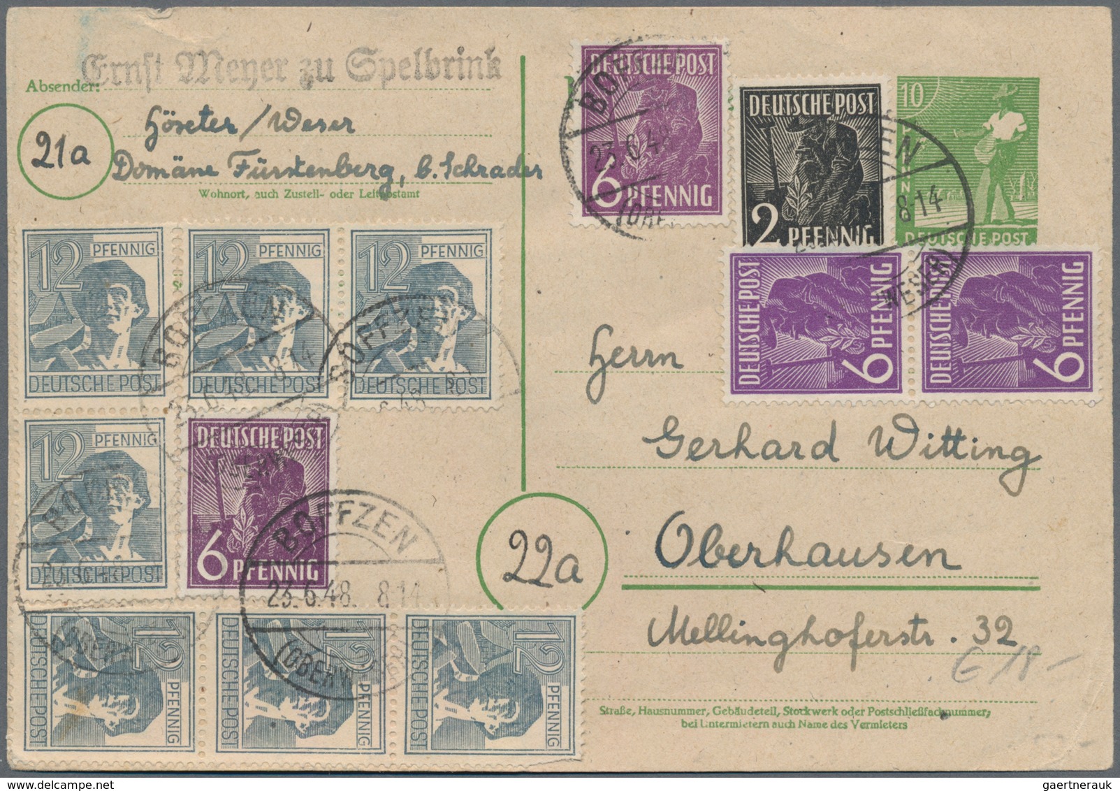 Alliierte Besetzung - Gemeinschaftsausgaben: 1946/1948, Vielseitiger Bestand Von Ca. 420 Briefen, Ka - Sonstige & Ohne Zuordnung