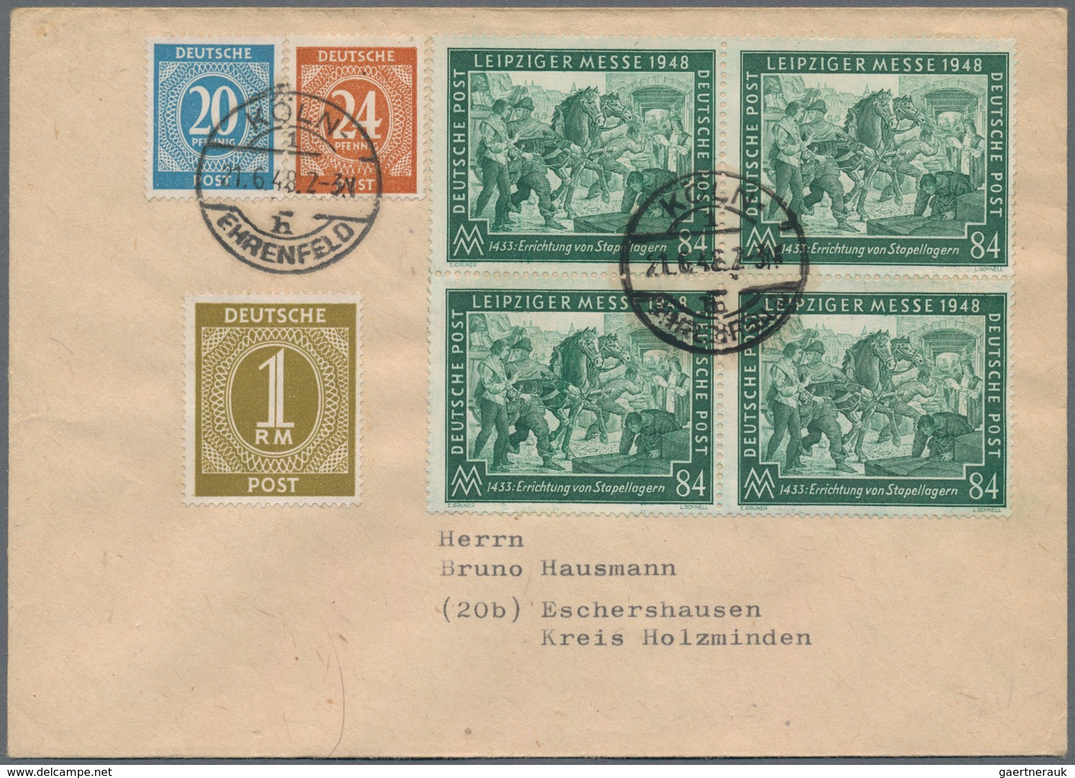 Alliierte Besetzung - Gemeinschaftsausgaben: 1948, ZEHNFACH-Frankaturen, Posten Mit Ca.80 Belegen, D - Andere & Zonder Classificatie