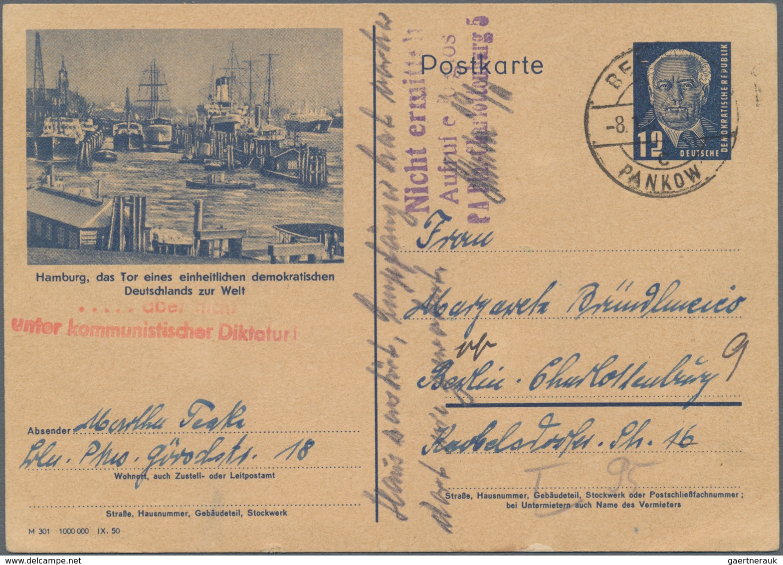 Sowjetische Zone Und DDR: 1945/1960 Ca., Interessanter Posten Mit Ca.100 Belegen, Dabei Viele Besser - Sammlungen