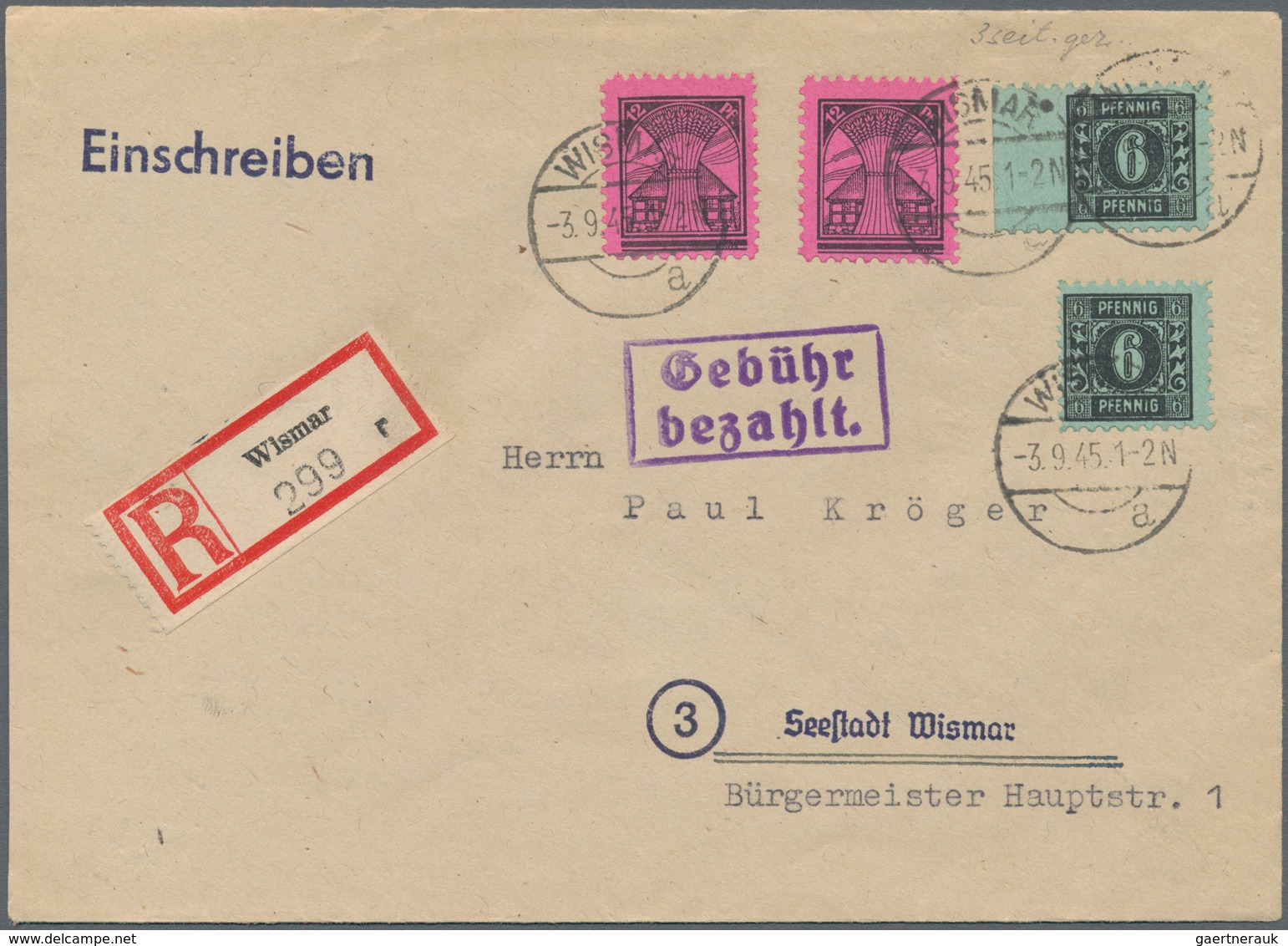 Sowjetische Zone und DDR: 1945/1960 ca., interessanter Posten mit ca.100 Belegen, dabei viele besser