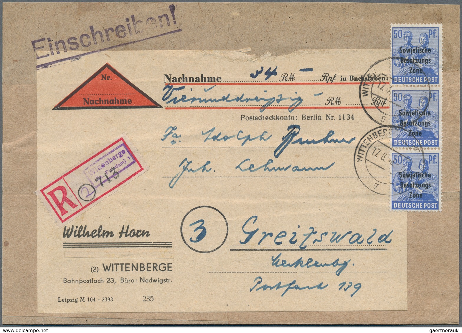 Sowjetische Zone Und DDR: 1945-1951, Belegeposten SBZ/DDR Mit Mehr Als 70 Belegen, Dabei Briefe, Ein - Colecciones