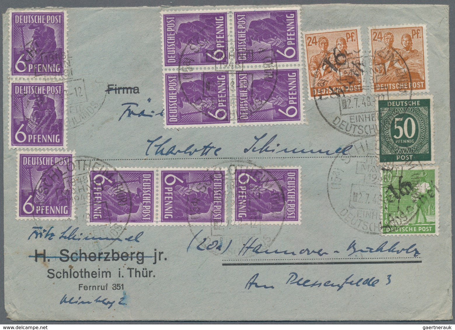 Sowjetische Zone: 1945/1950, Partie Von Ca. 237 Briefen, Karten Und Ganzsachen, Dabei Philatelistisc - Andere & Zonder Classificatie