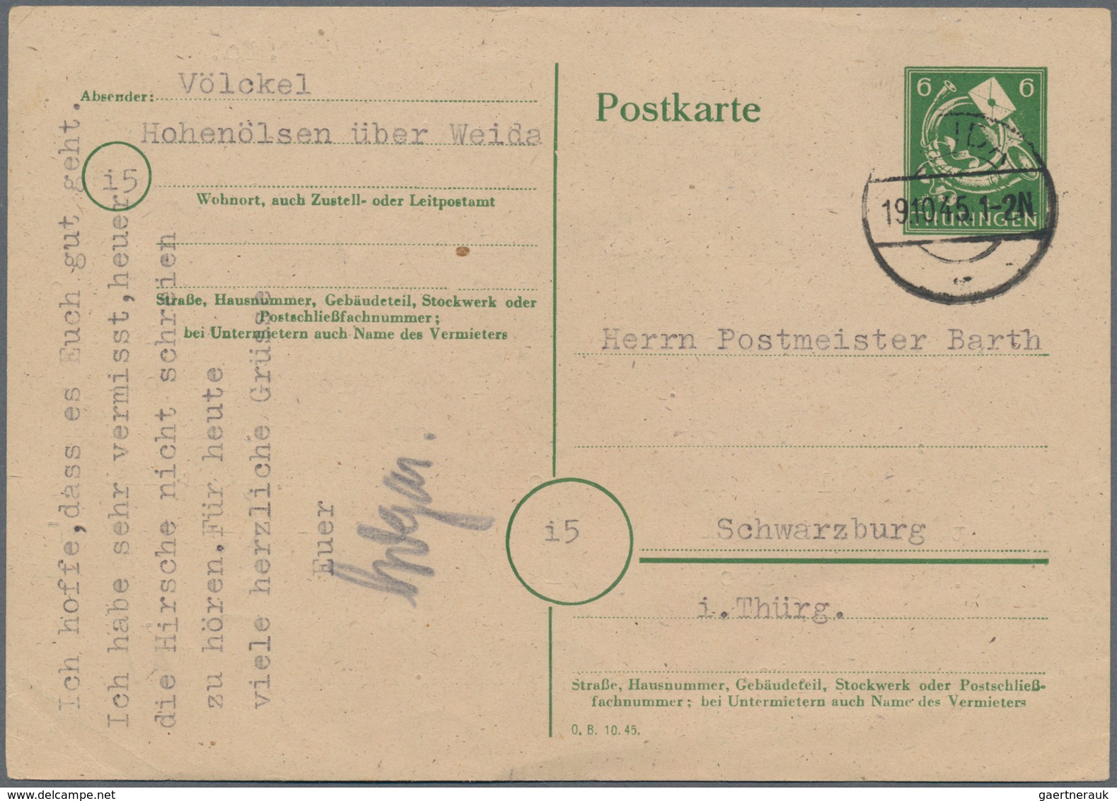 Sowjetische Zone: 1945/1950, Partie Von Ca. 237 Briefen, Karten Und Ganzsachen, Dabei Philatelistisc - Otros & Sin Clasificación