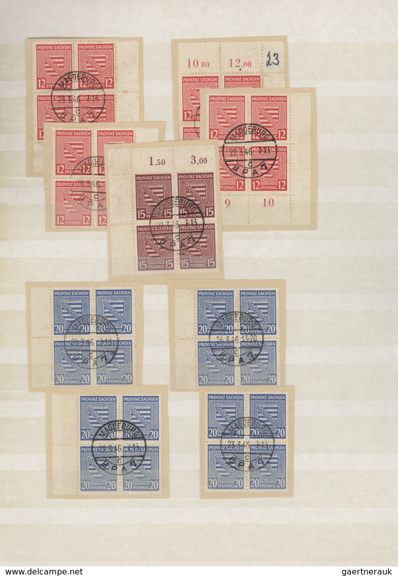 Sowjetische Zone - Provinz Sachsen: 1945, Freimarken Provinzwappen Geschnitten Und Gezähnt (MiNr. 66 - Otros & Sin Clasificación