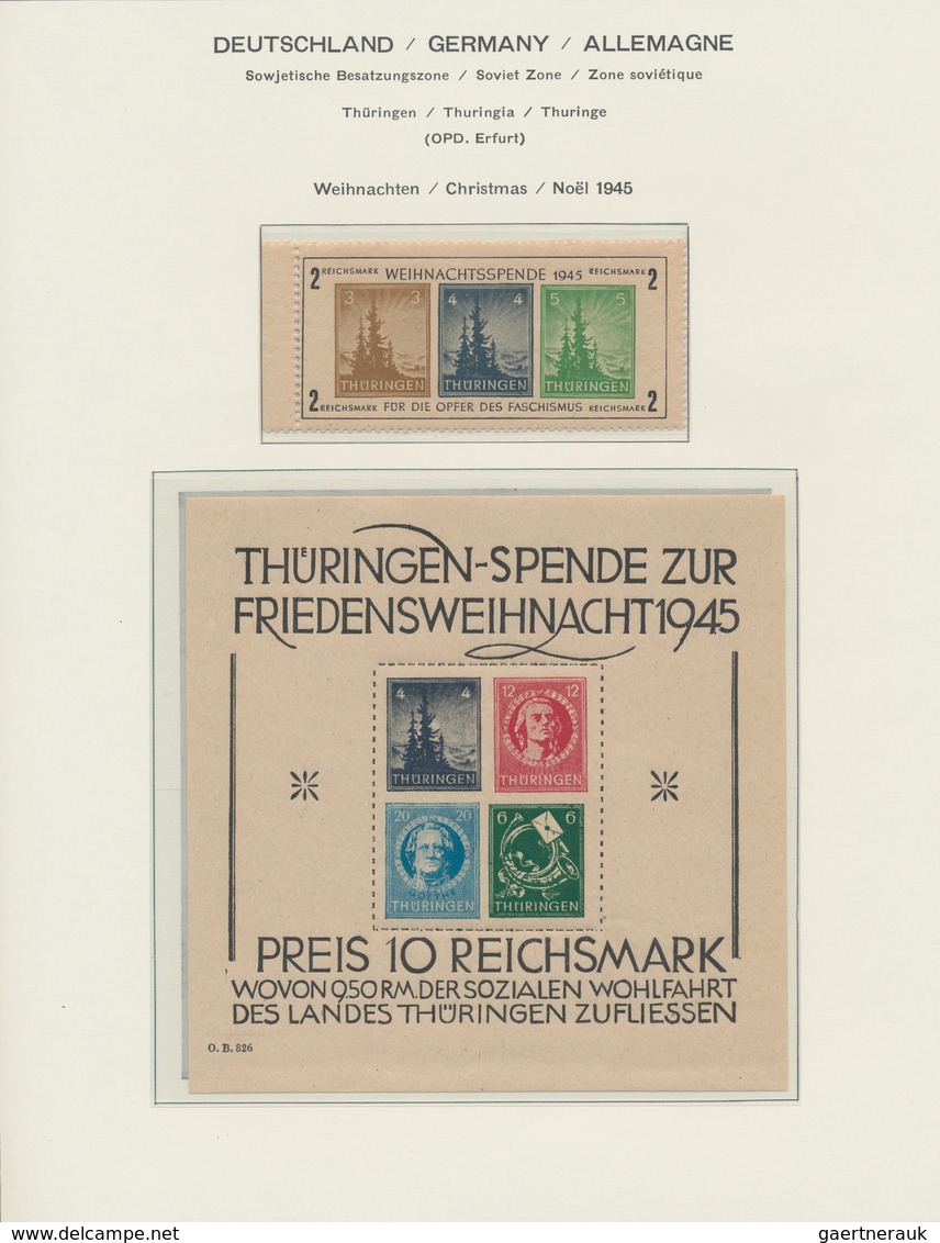 Sowjetische Zone - Thüringen: 1945/1946, Spezialisierte Postfrische Sammlung Auf Schaubek-Blättern, - Andere & Zonder Classificatie