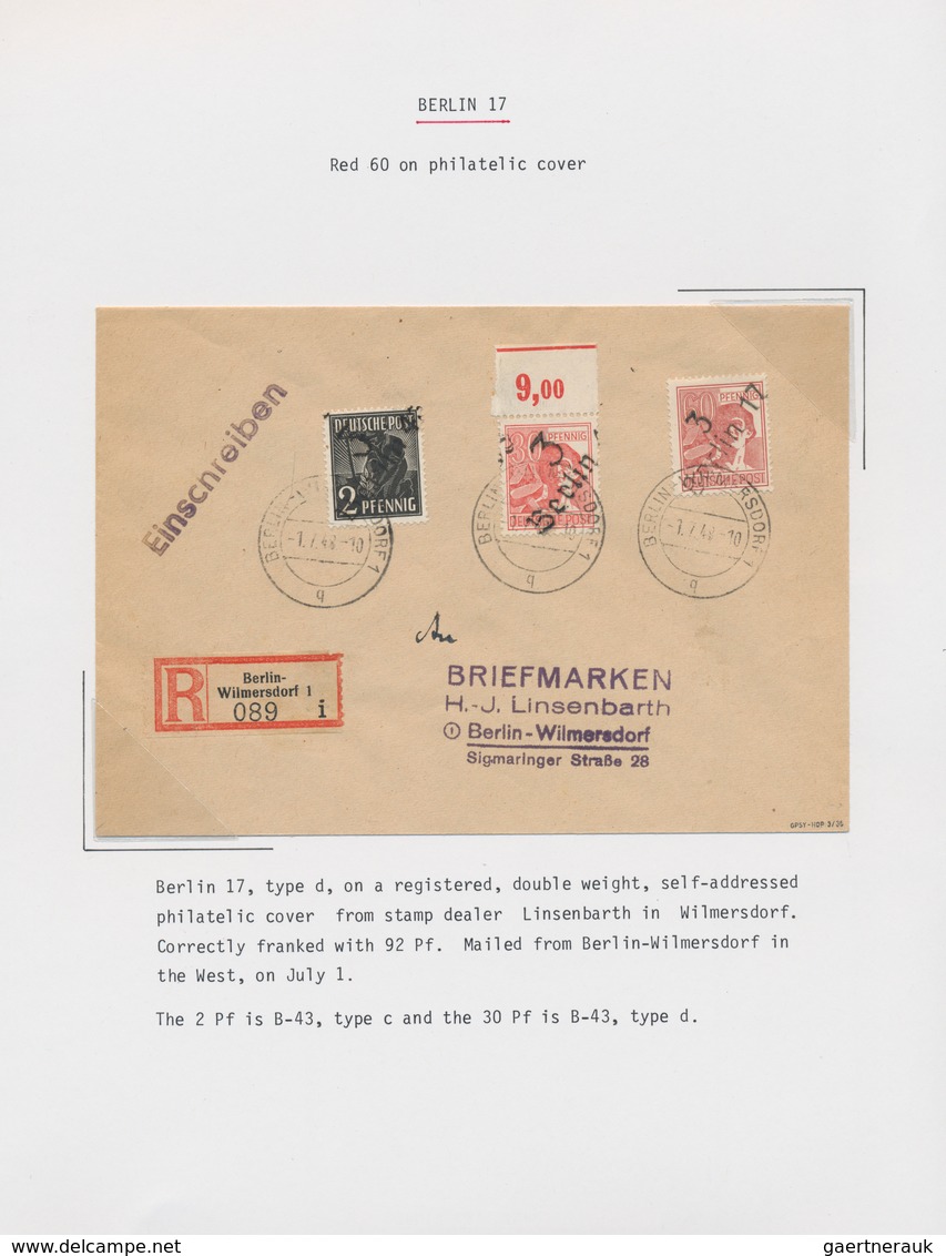 Sowjetische Zone - Bezirkshandstempel - I - Bez. 3 (Berlin): 1948, Sehr Umfangreiche Und Saubere Sam - Otros & Sin Clasificación