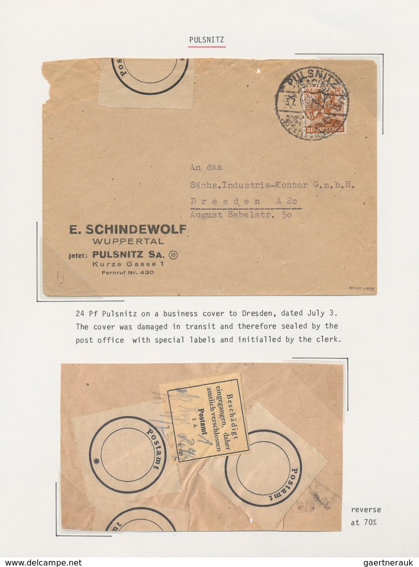 Sowjetische Zone - Bezirkshandstempel - II - Bez. 14 (Dresden): 1948, Sehr Umfangreiche Und Saubere - Andere & Zonder Classificatie