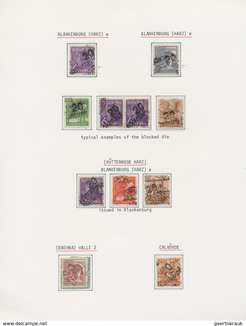 Sowjetische Zone - Bezirkshandstempel - IV - Bez. 20 (Halle): 1948, Sehr Umfangreiche Und Saubere Sa - Other & Unclassified