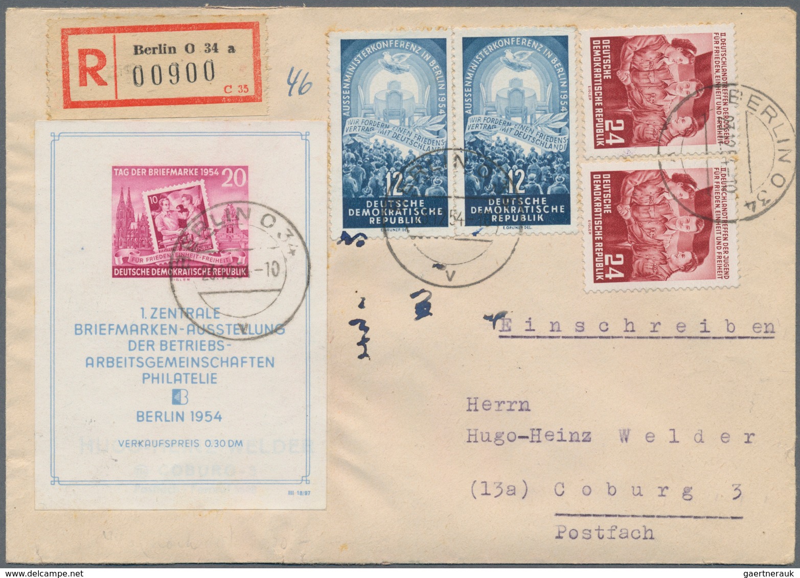 DDR: 1948/1990, vielseitige Partie von ca. 420 Briefen und Karten, dabei bessere Fankaturen der Anfa