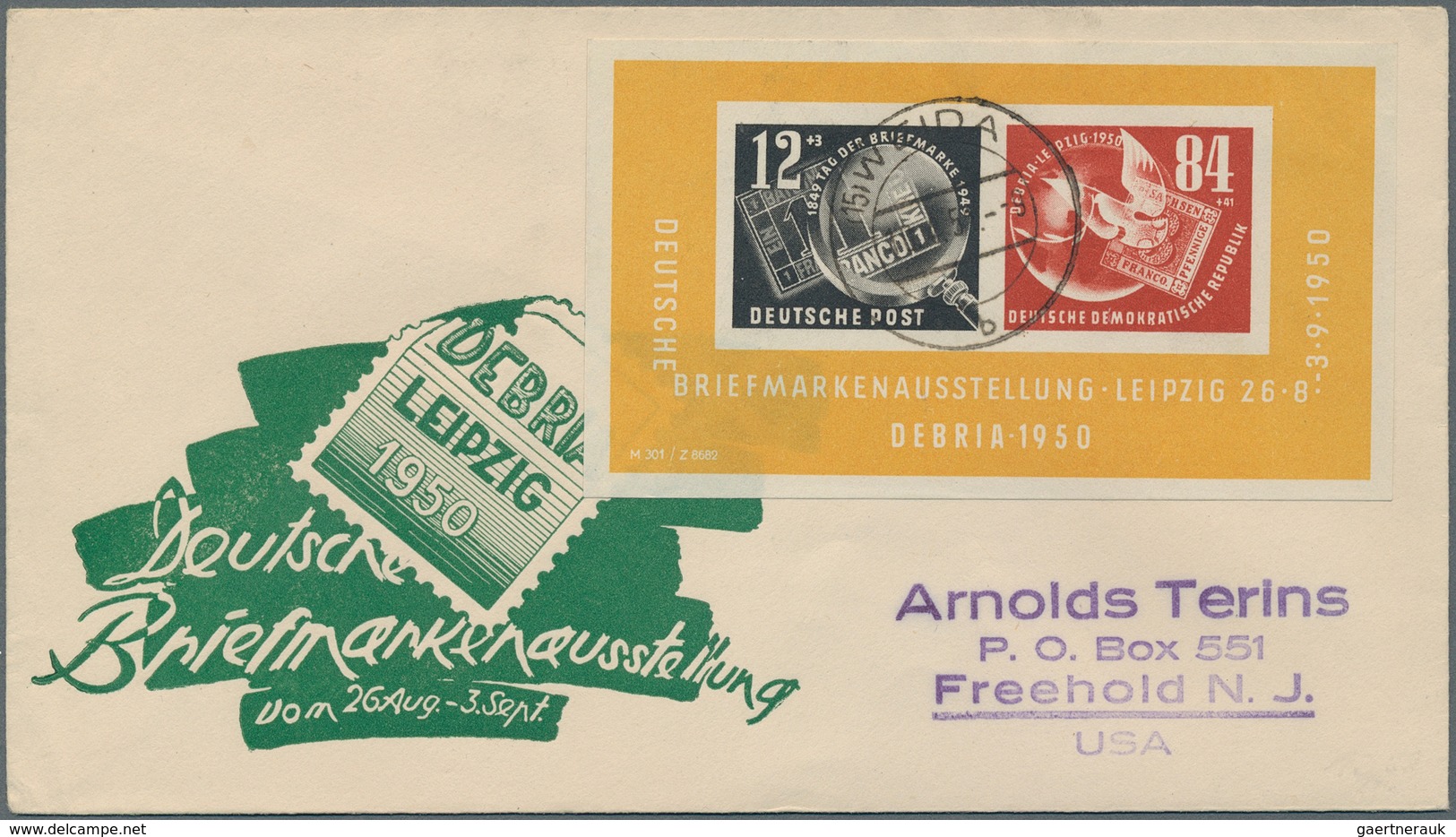 DDR: 1950, Lot Mit 9 DEBRIA-Blocks, Alle Meist Mit SST, Aber Auch Tagesstempel, 4 St. Lose, Einer Au - Sammlungen