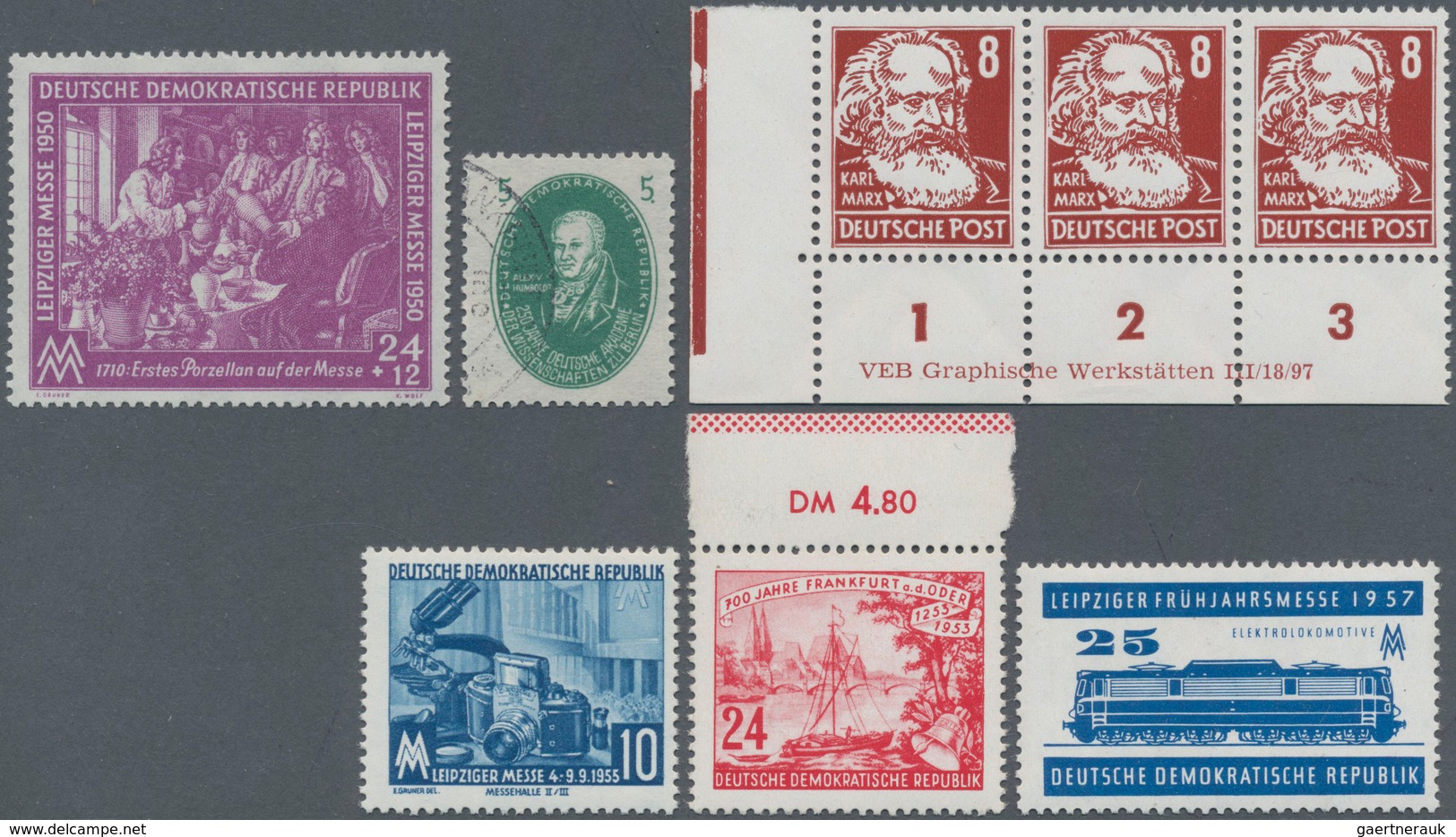 DDR: 1950/90, PLATTENFEHLER: Sammlung Im Steckbuch, Postfrisch Und Gestempelt Gemischt (sehr Wenige - Collections