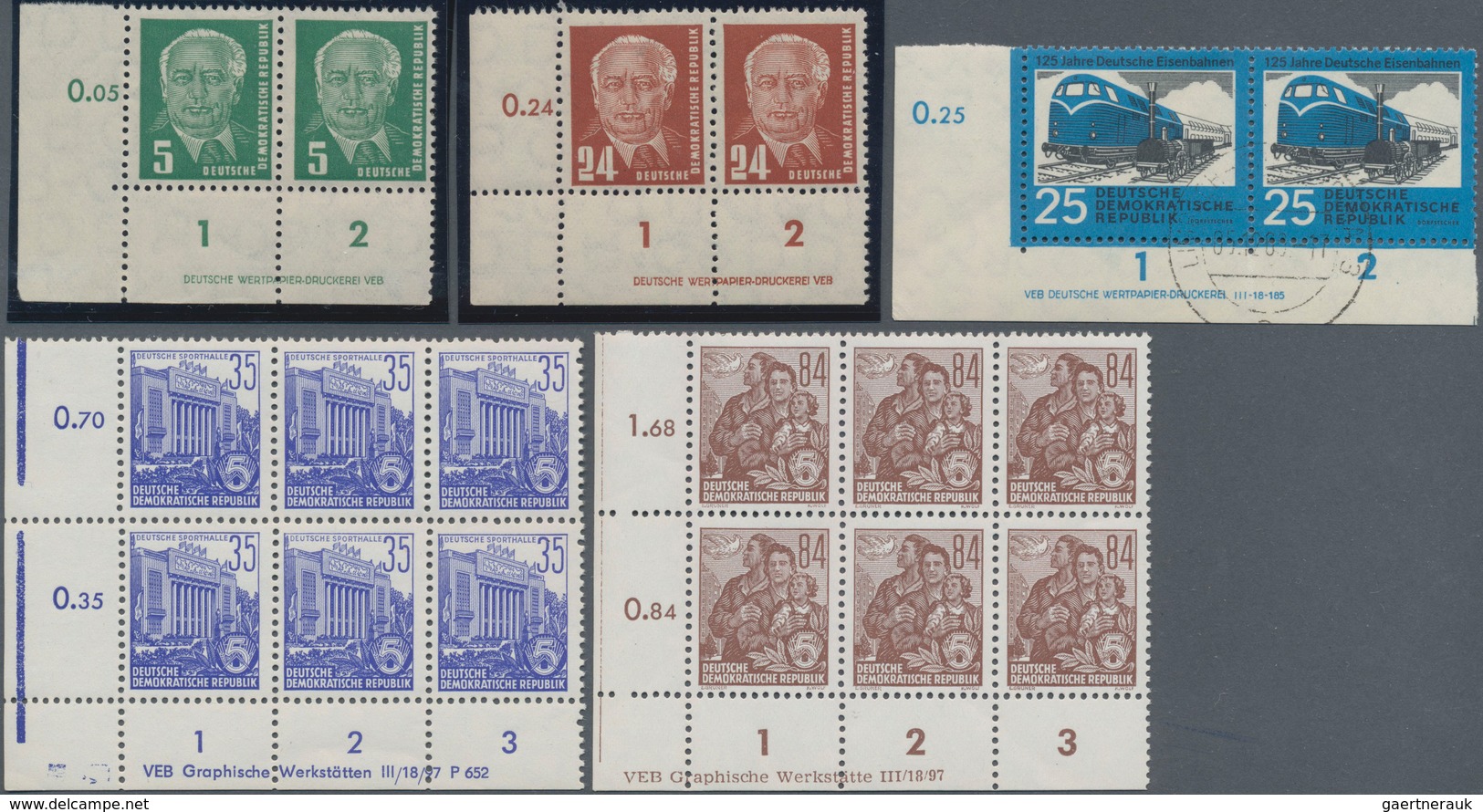 DDR: 1952/90, DRUCKVERMERKE Und DRUCKERZEICHEN. Sammlung Im Dicken Steckbuch, Postfrisch Und Gestemp - Colecciones