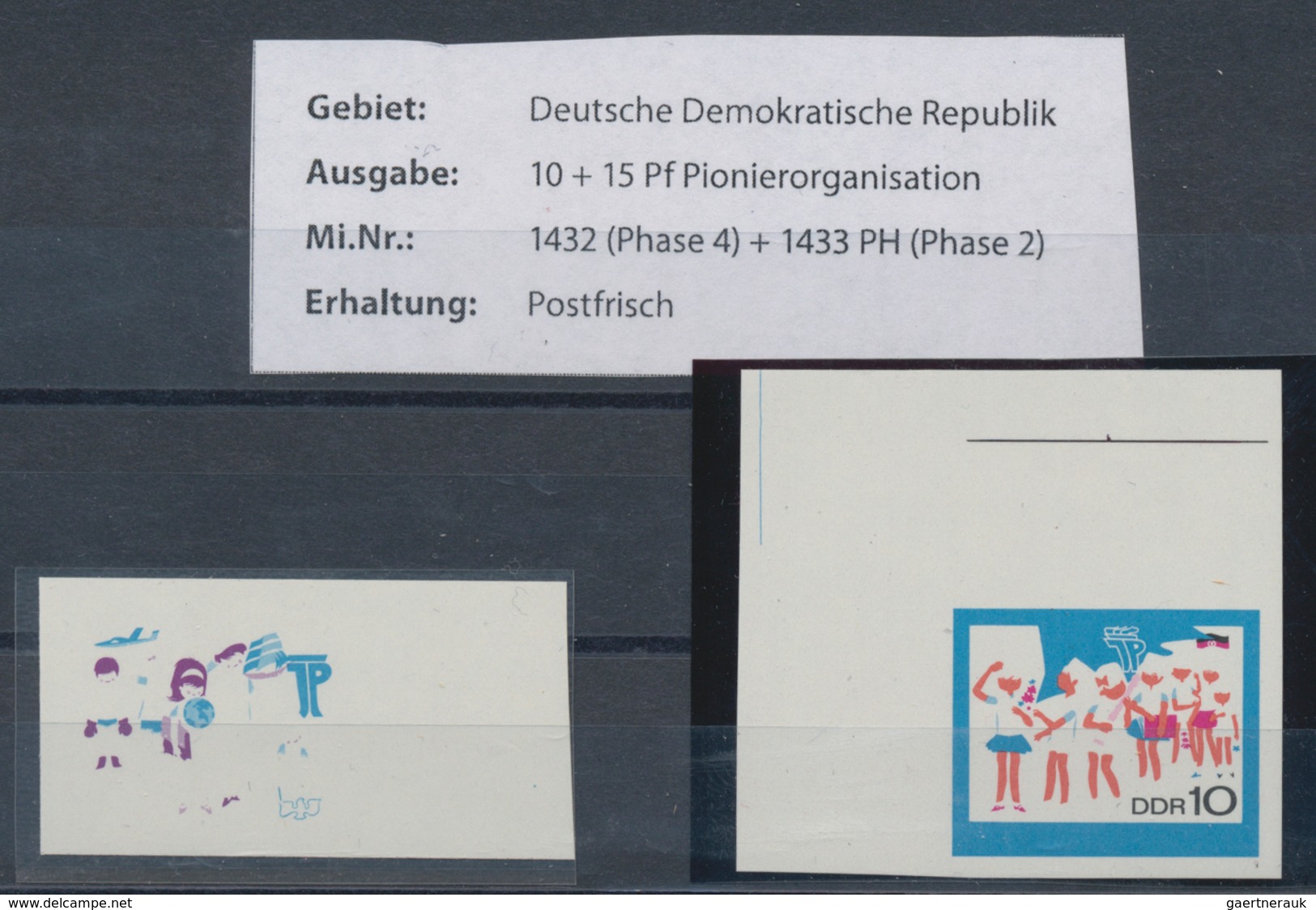 DDR: PHASENDRUCKE: 1968/70 Ca., Nette Partie Von Gesamt 8 Geschnittenen Phasendrucken Wie Folgt: 143 - Verzamelingen