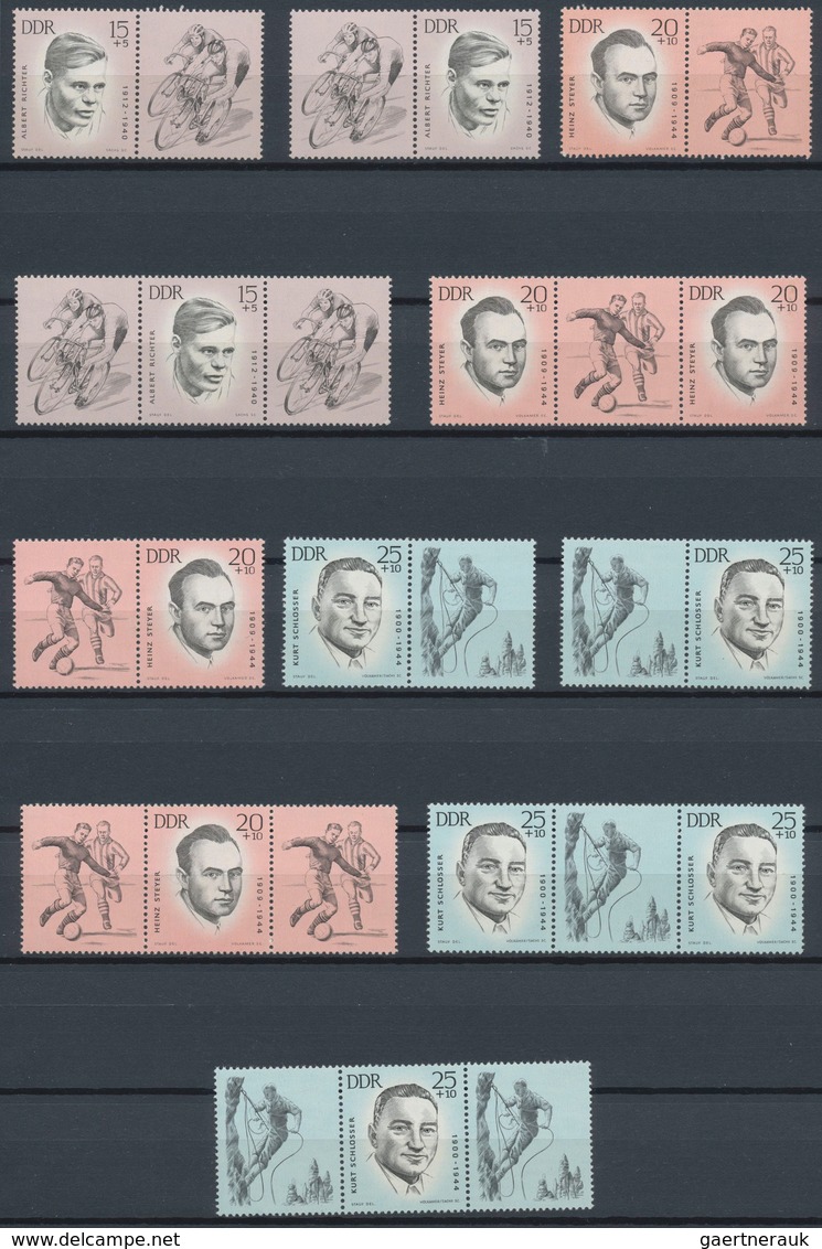 DDR - Zusammendrucke: 1954/90, Umfangreiche Sammlung Aller Zusammendrucke Aus ZD-Bogen, Kleinbogen U - Se-Tenant