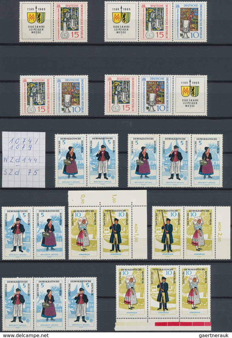 DDR - Zusammendrucke: 1954/90, Umfangreiche Sammlung Aller Zusammendrucke Aus ZD-Bogen, Kleinbogen U - Zusammendrucke