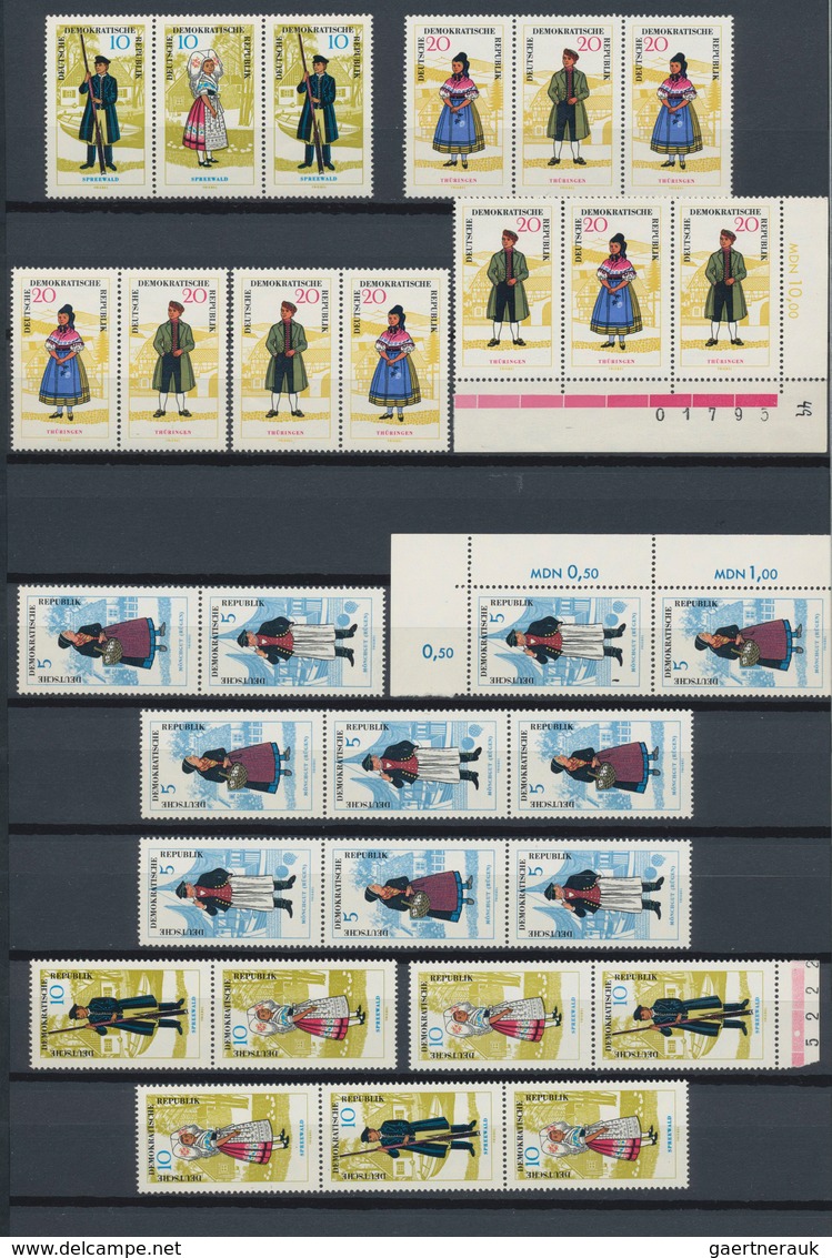 DDR - Zusammendrucke: 1954/90, Umfangreiche Sammlung Aller Zusammendrucke Aus ZD-Bogen, Kleinbogen U - Se-Tenant