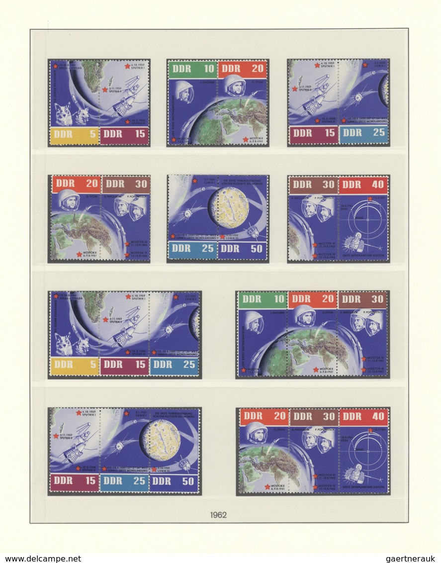 DDR - Zusammendrucke: 1955/1990, Postfrische Qualitäts-Sammlung In Drei Lindner-Falzlos-T-Vordruckal - Zusammendrucke