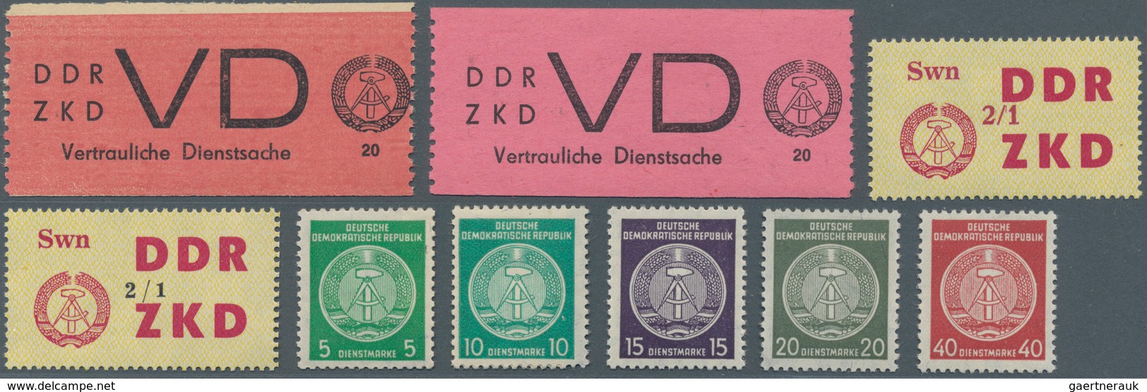 DDR - Dienstmarken: 1954/1965, Dienst Und ZKD, Umfassende Postfrische Sammlung Praktisch Allen Guten - Sonstige & Ohne Zuordnung