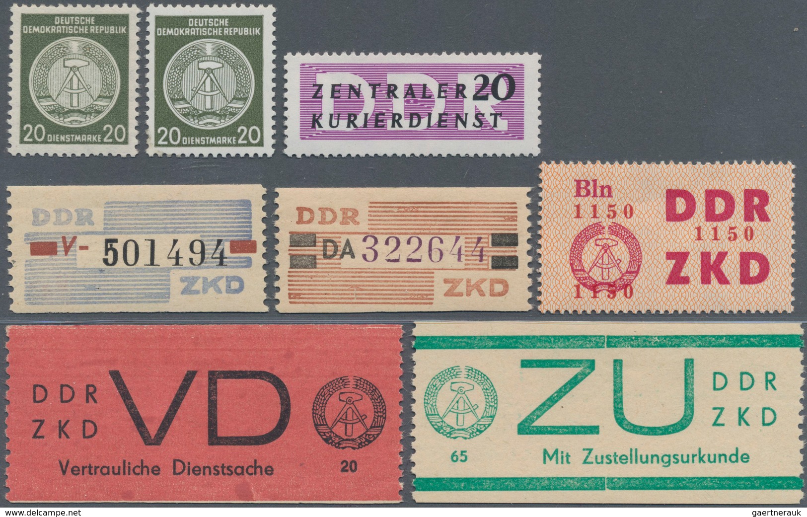 DDR - Dienstmarken: 1954/65, Sammlung Im Steckbuch, Postfrisch Praktisch Komplett Außer A 29-33, C 3 - Andere & Zonder Classificatie