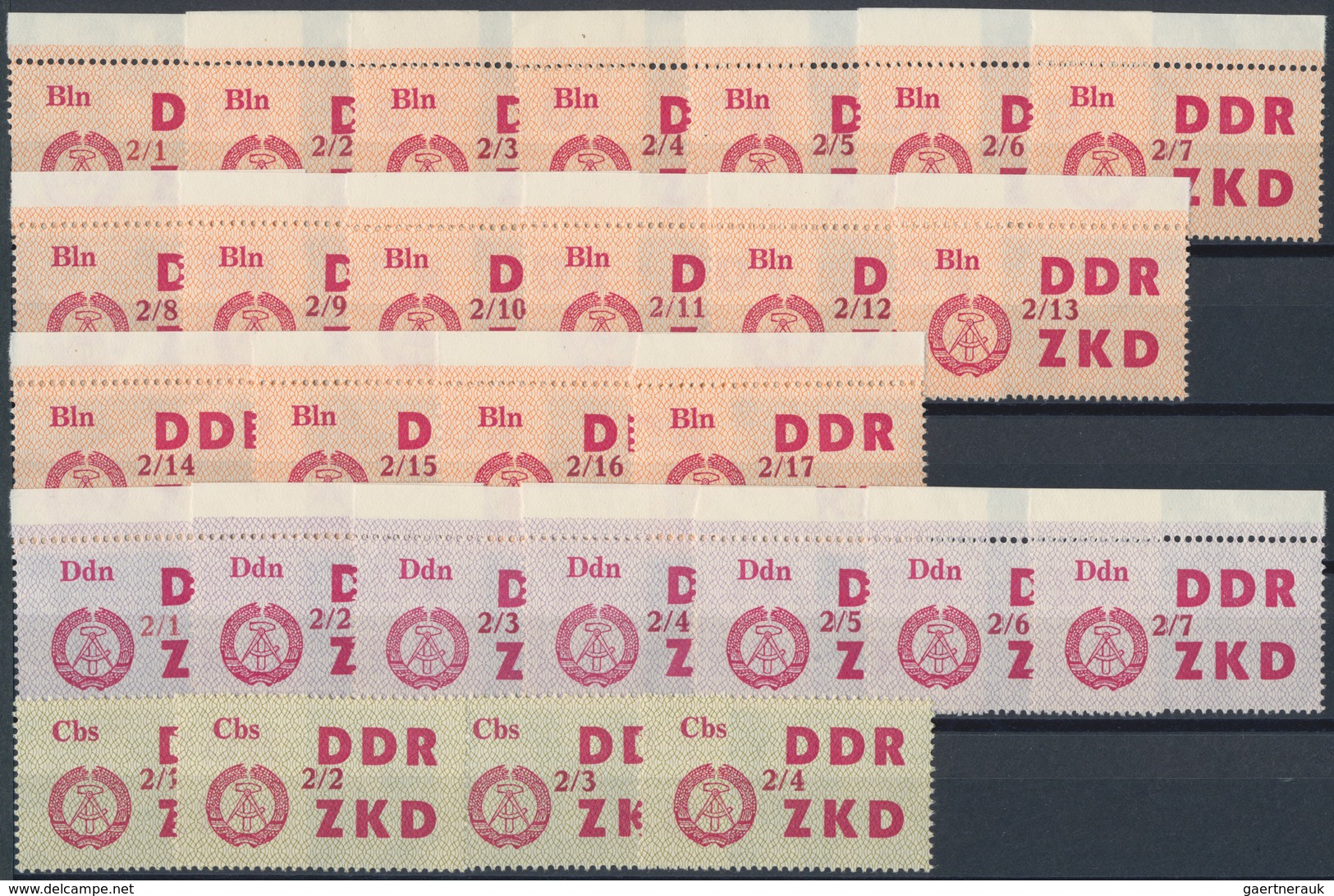 DDR - Dienstmarken C (Laufkontrollzettel ZKD): 1964, Laufkontrollzettel Für Die Vereinigung Volkseig - Andere & Zonder Classificatie