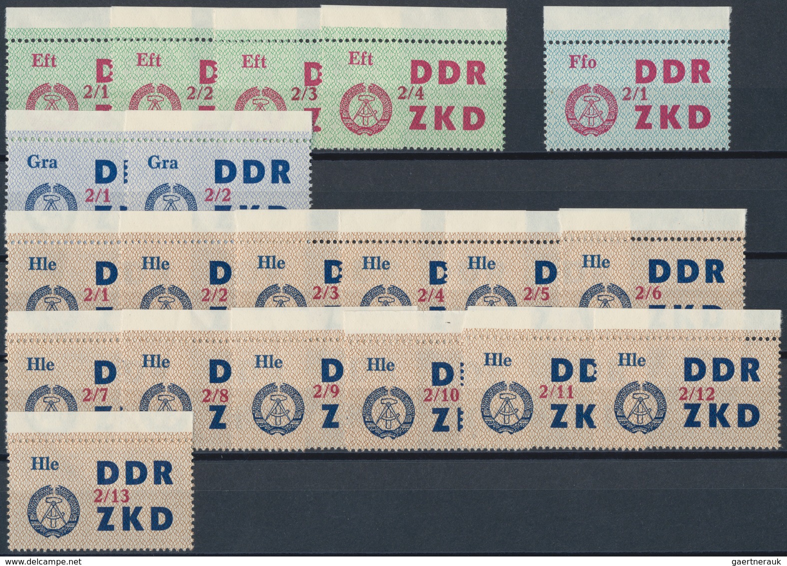 DDR - Dienstmarken C (Laufkontrollzettel ZKD): 1964, Laufkontrollzettel Für Die Vereinigung Volkseig - Andere & Zonder Classificatie