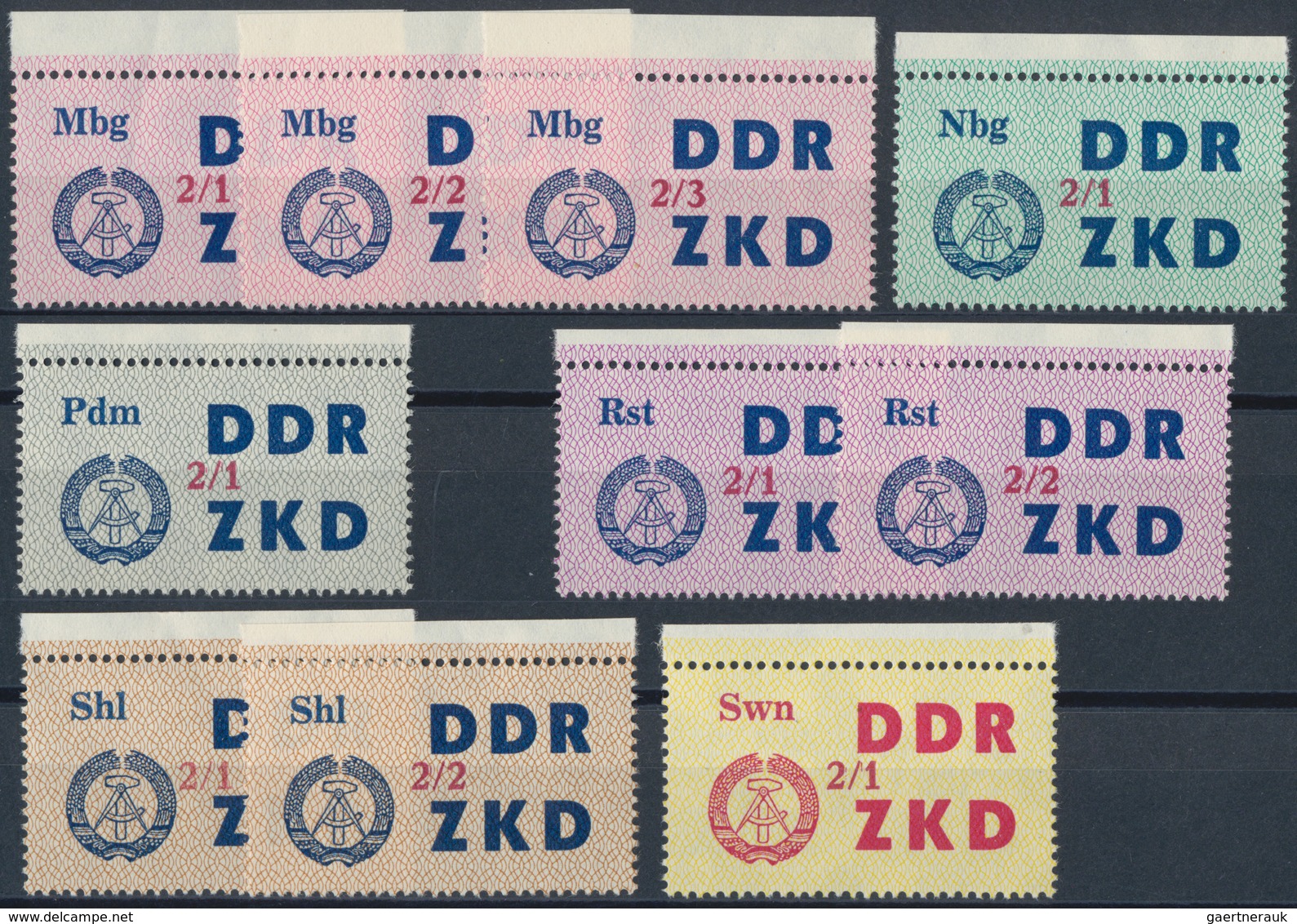 DDR - Dienstmarken C (Laufkontrollzettel ZKD): 1964, Laufkontrollzettel Für Die Vereinigung Volkseig - Andere & Zonder Classificatie