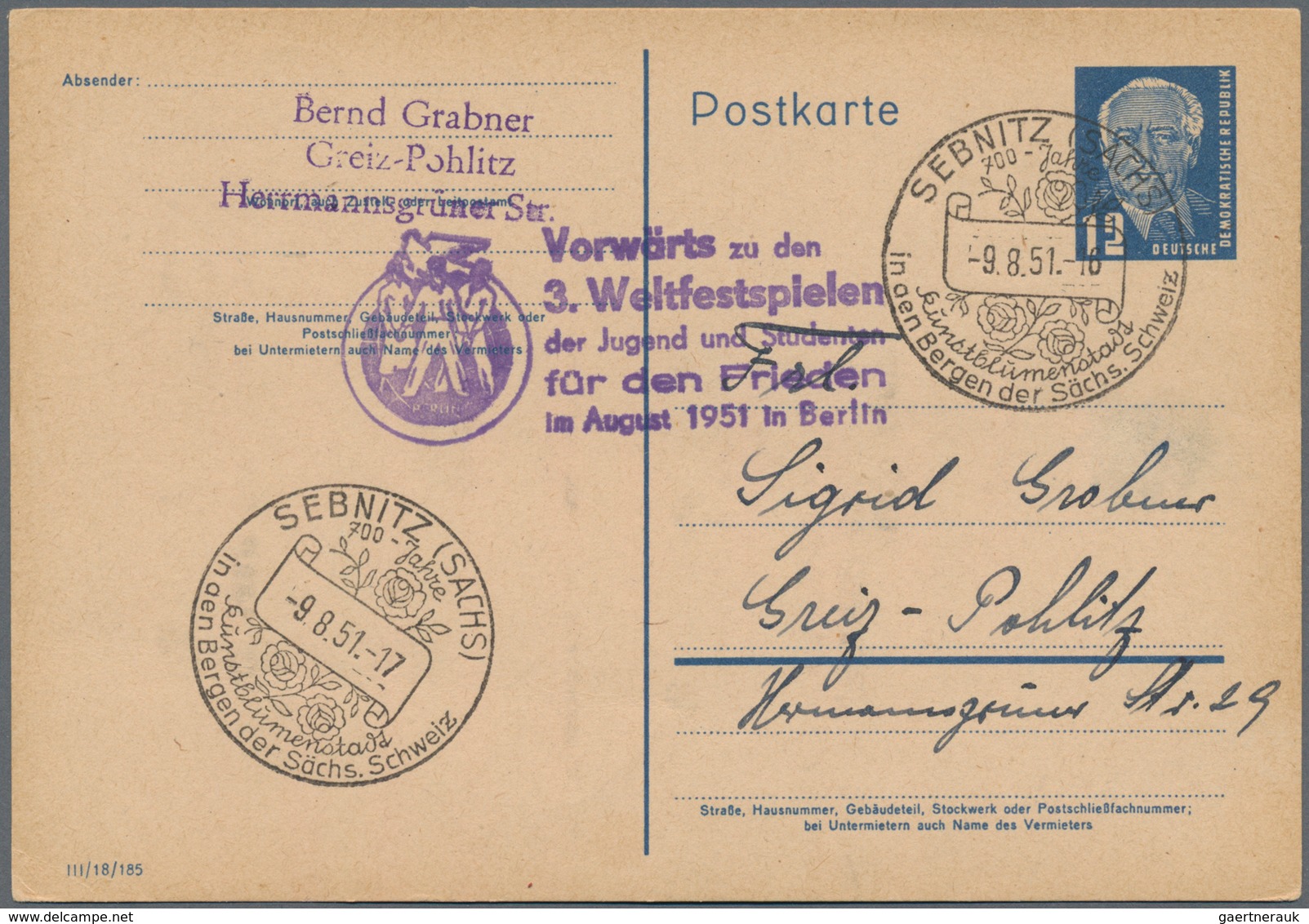 DDR - Ganzsachen: 1949/1991, Vielseitiger Bestand Von über 630 Ganzsachen Mit Karten, Antwortkarten - Andere & Zonder Classificatie