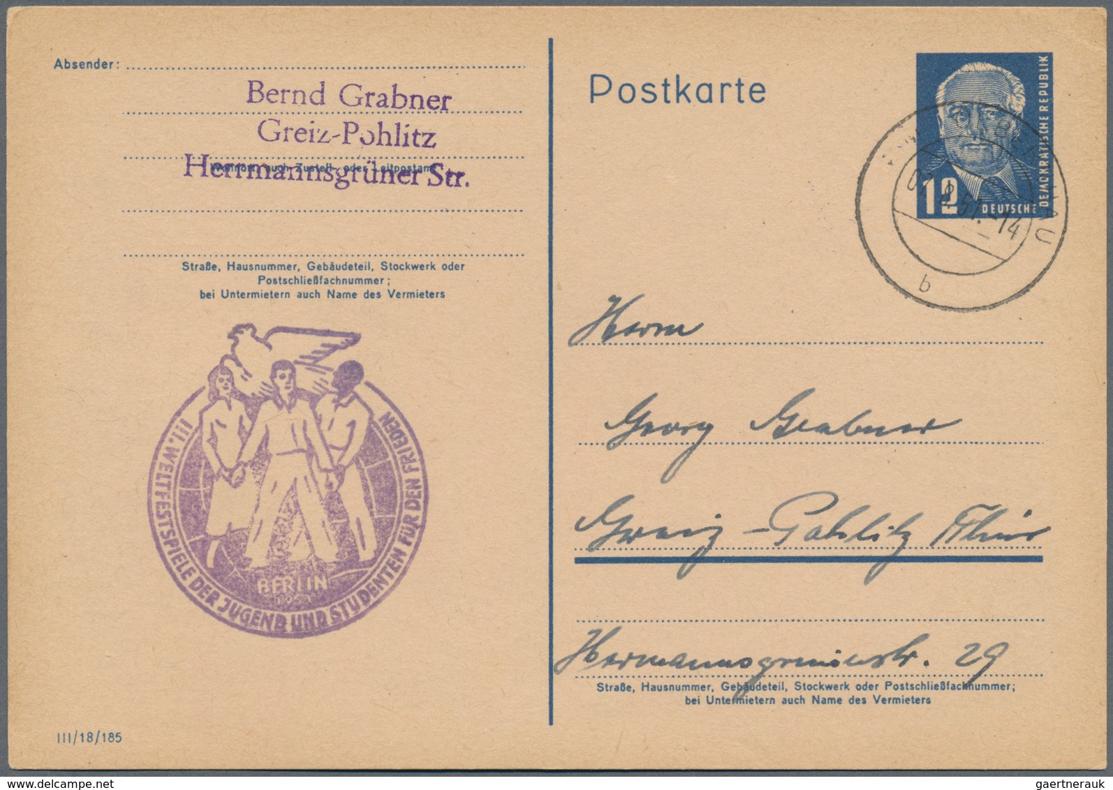 DDR - Ganzsachen: 1949/1991, Vielseitiger Bestand Von über 630 Ganzsachen Mit Karten, Antwortkarten - Otros & Sin Clasificación