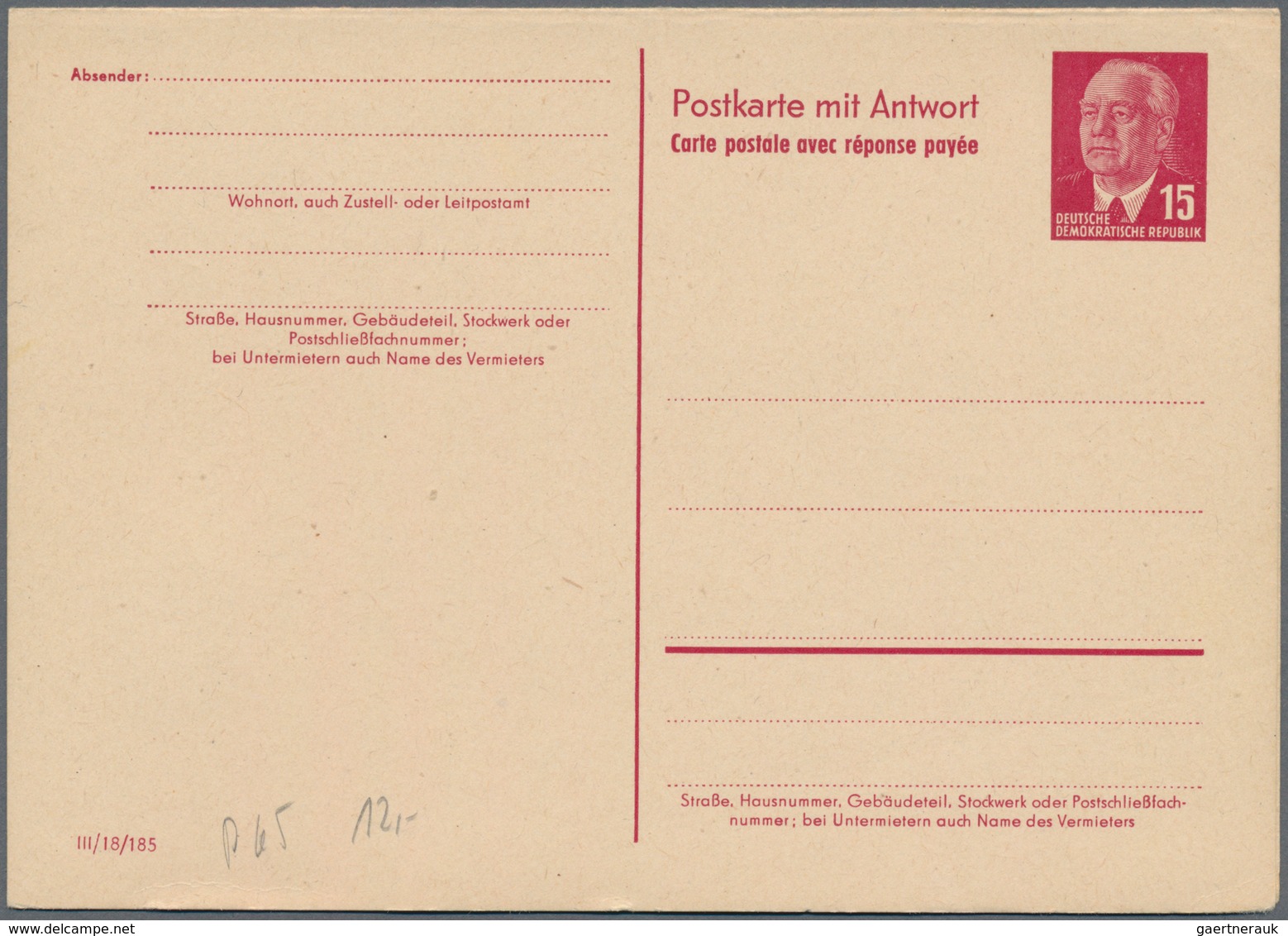 DDR - Ganzsachen: 1949/1991, Vielseitiger Bestand Von über 630 Ganzsachen Mit Karten, Antwortkarten - Andere & Zonder Classificatie