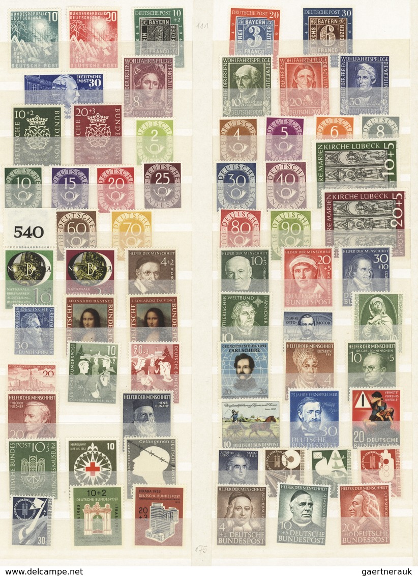 Bundesrepublik Und Berlin: 1948/1960 (ca.), Praktisch Ausschließlich Postfrische Sammlungspartie Biz - Verzamelingen