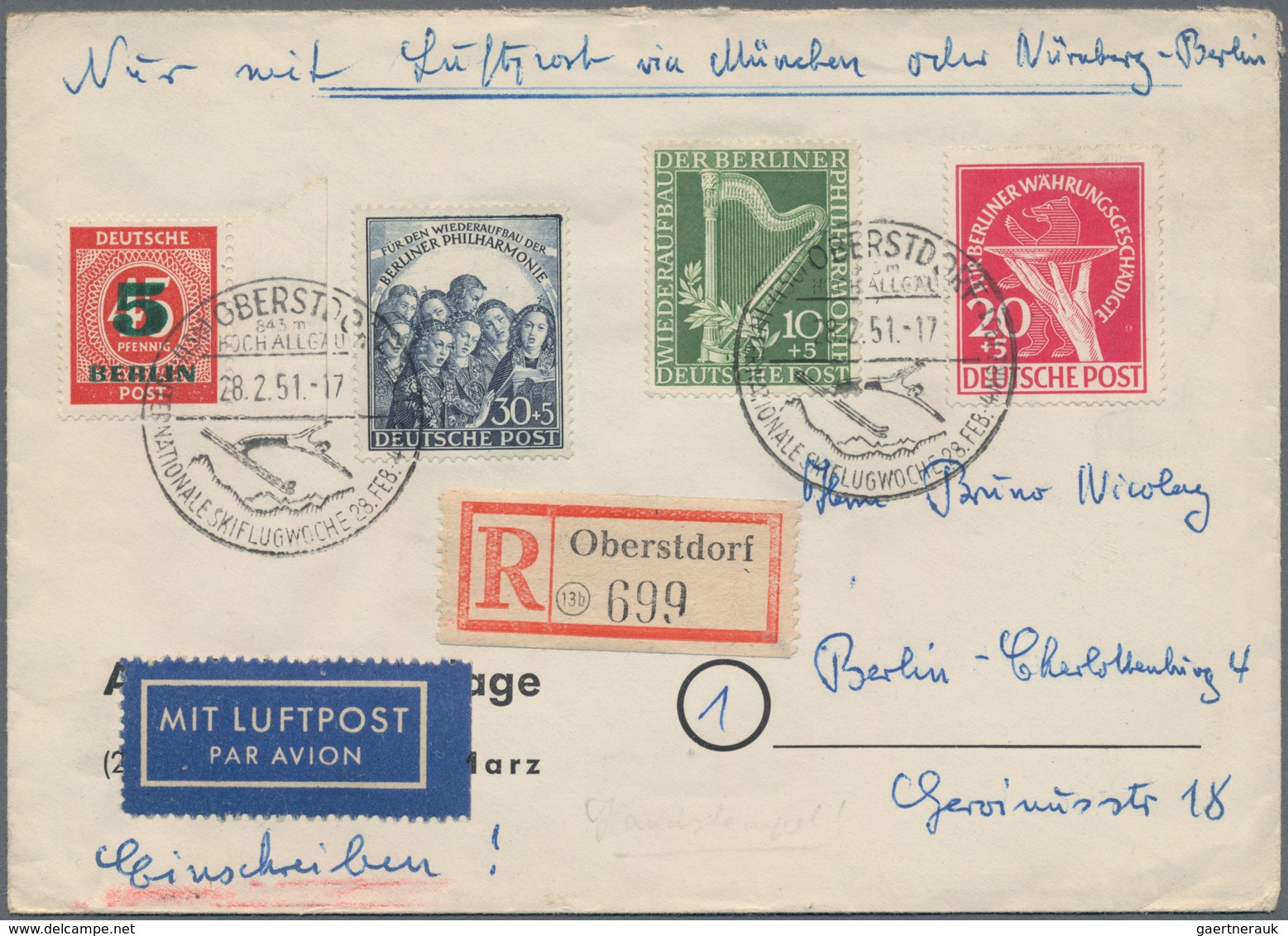 Bundesrepublik Und Berlin: 1949/1960, Gehaltvolle Partie Mit über 30 Meist Besseren Belegen, Dabei B - Verzamelingen