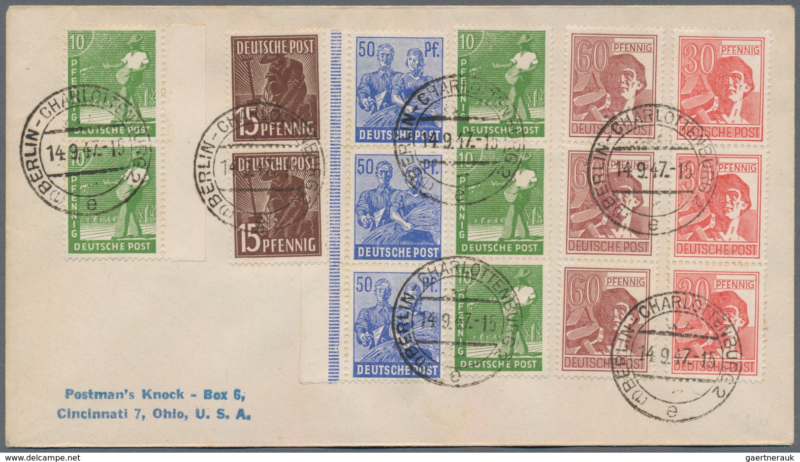 Berlin: 1850/1992 (ca.), Fast Nur Bis 1955, Vielseitige Partie Von Ca. 155 Belegen, Dabei Dt.Reich-V - Briefe U. Dokumente