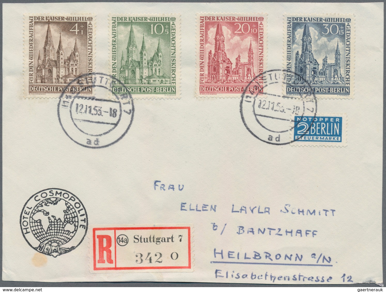 Berlin: 1850/1992 (ca.), Fast Nur Bis 1955, Vielseitige Partie Von Ca. 155 Belegen, Dabei Dt.Reich-V - Briefe U. Dokumente