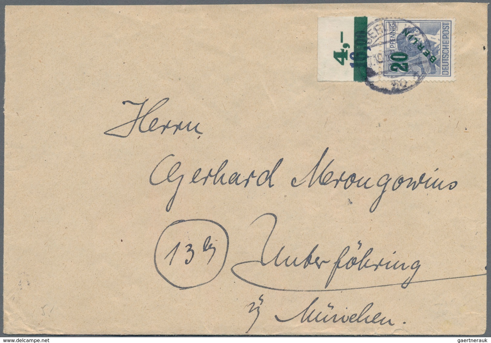 Berlin: 1850/1992 (ca.), fast nur bis 1955, vielseitige Partie von ca. 155 Belegen, dabei Dt.Reich-V