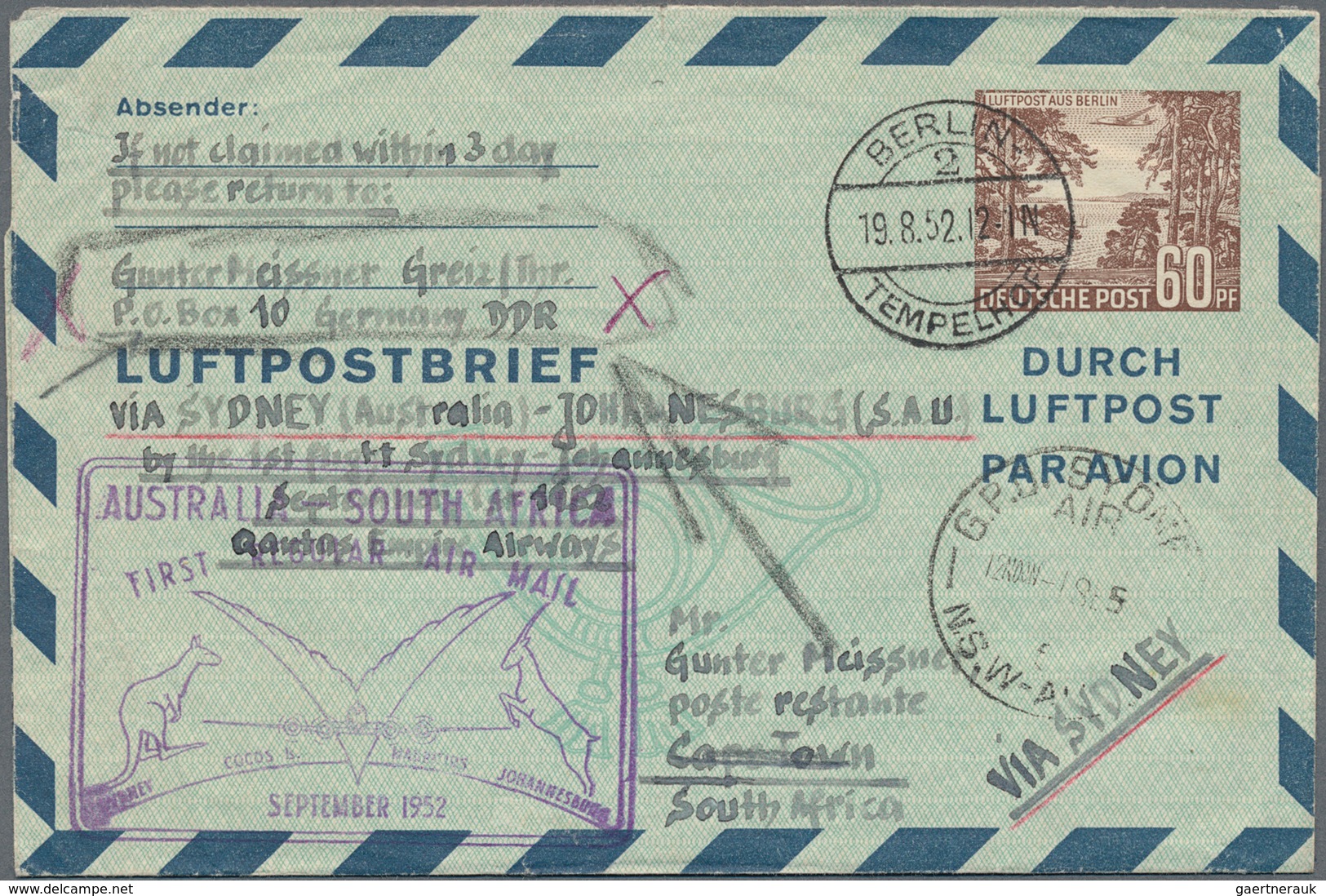 Berlin: 1947/1982, Umfassende, Sehr Inhaltsreich Und Hochwertig Besetzte Sammlung Von Ca. 350 Briefe - Cartas & Documentos