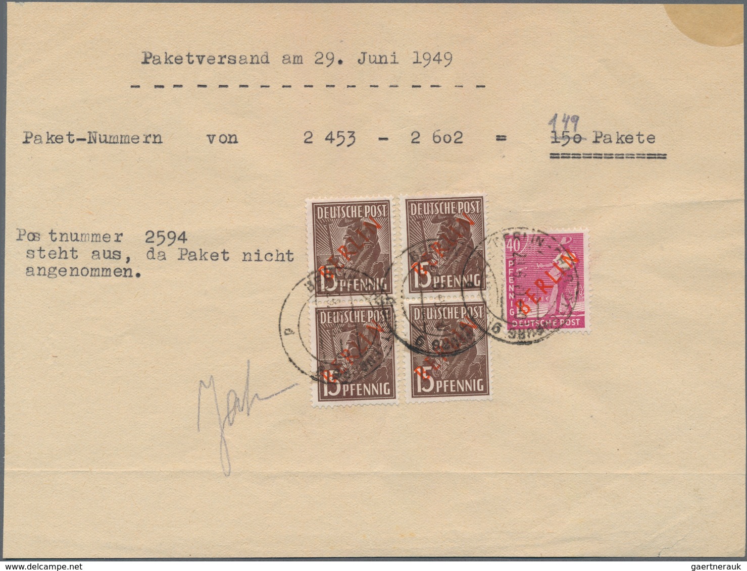 Berlin: 1947/1982, umfassende, sehr inhaltsreich und hochwertig besetzte Sammlung von ca. 350 Briefe