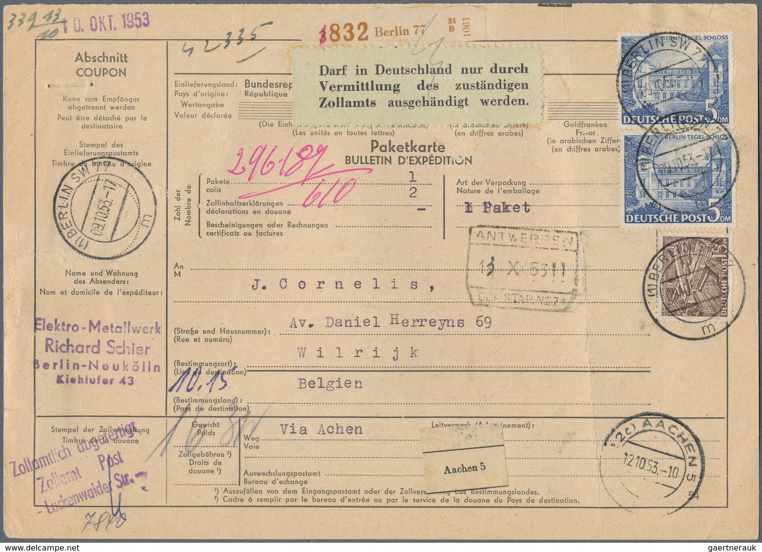 Berlin: 1947/1982, umfassende, sehr inhaltsreich und hochwertig besetzte Sammlung von ca. 350 Briefe