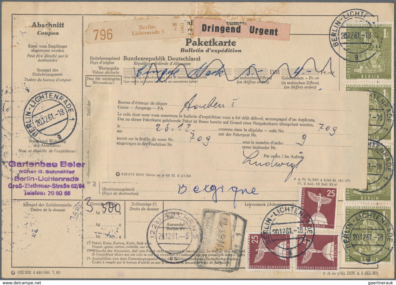 Berlin: 1947/1982, umfassende, sehr inhaltsreich und hochwertig besetzte Sammlung von ca. 350 Briefe
