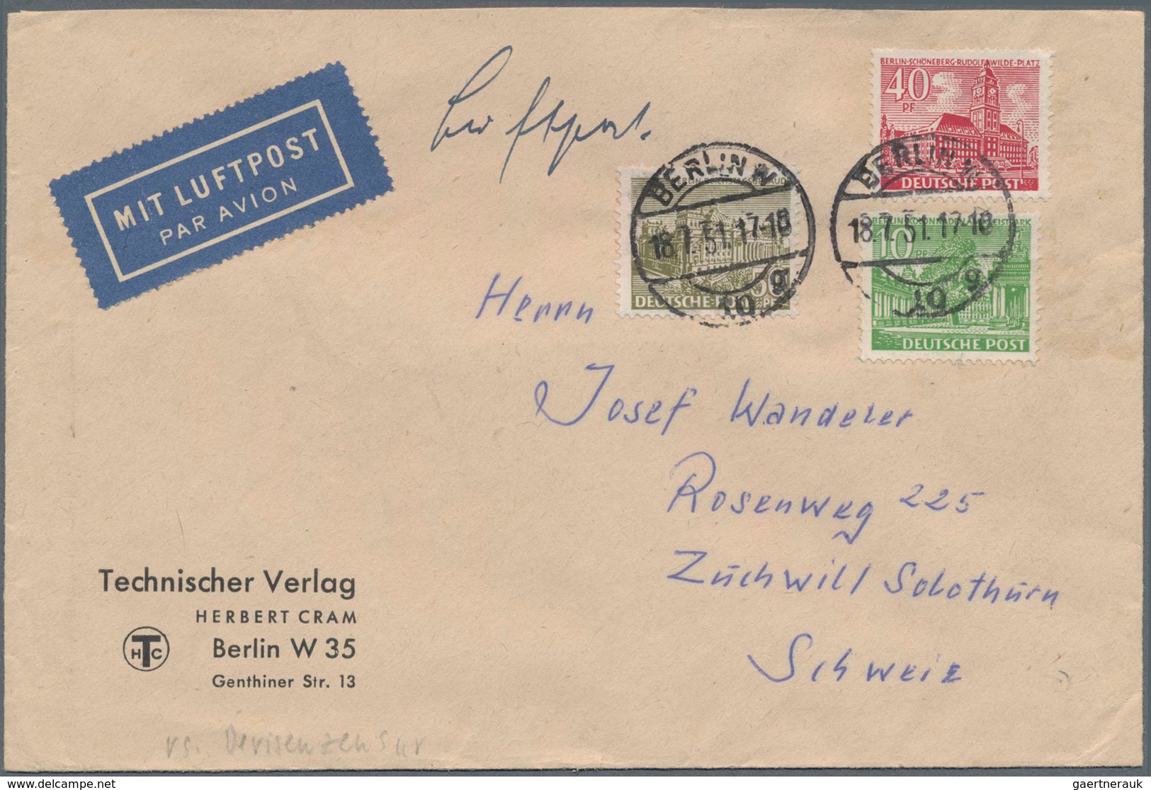 Berlin: 1948/1970 (ca.), Rd. 140 Belege Mit Teils Interessanten Frankaturen Und Abstempelungen, Dabe - Brieven En Documenten