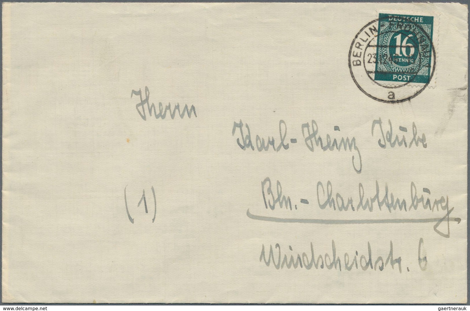 Berlin: 1948/1970 (ca.), Rd. 140 Belege Mit Teils Interessanten Frankaturen Und Abstempelungen, Dabe - Briefe U. Dokumente